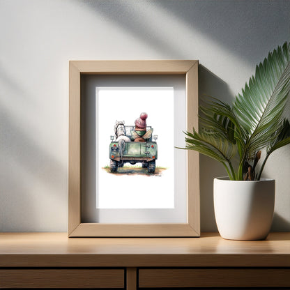 Off To The Pony Club Art Print