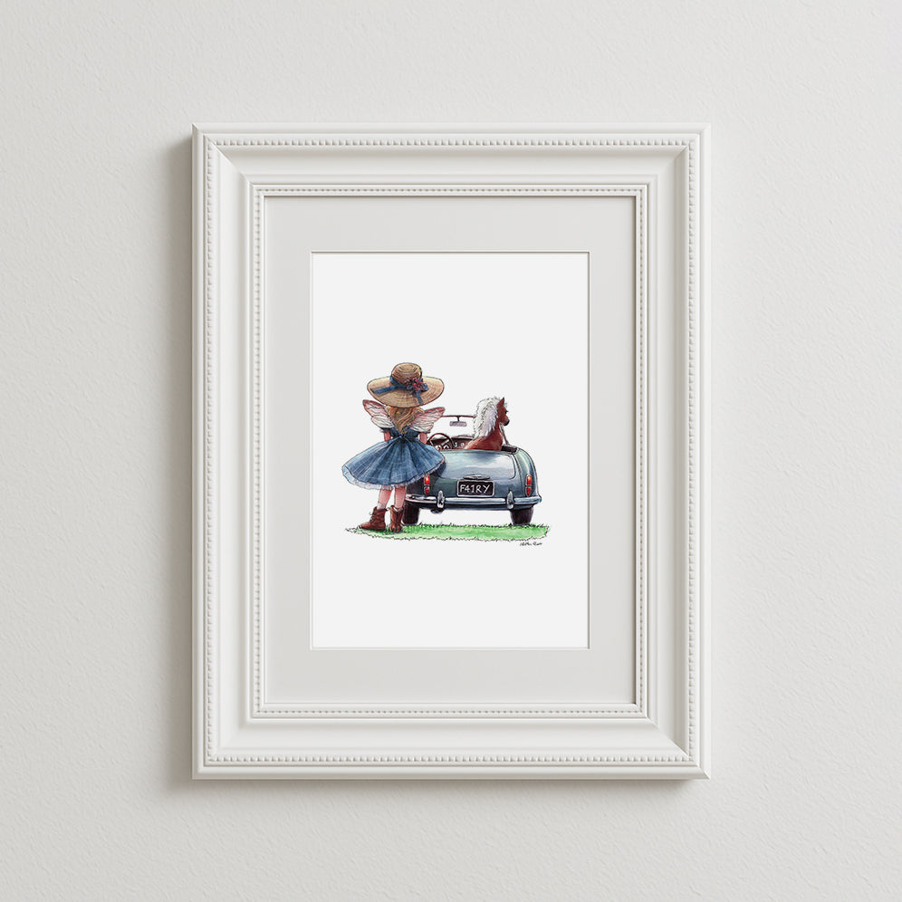 Off To The Races Art Print