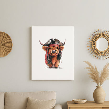 Pirates of the Moo-ra-bean Canvas