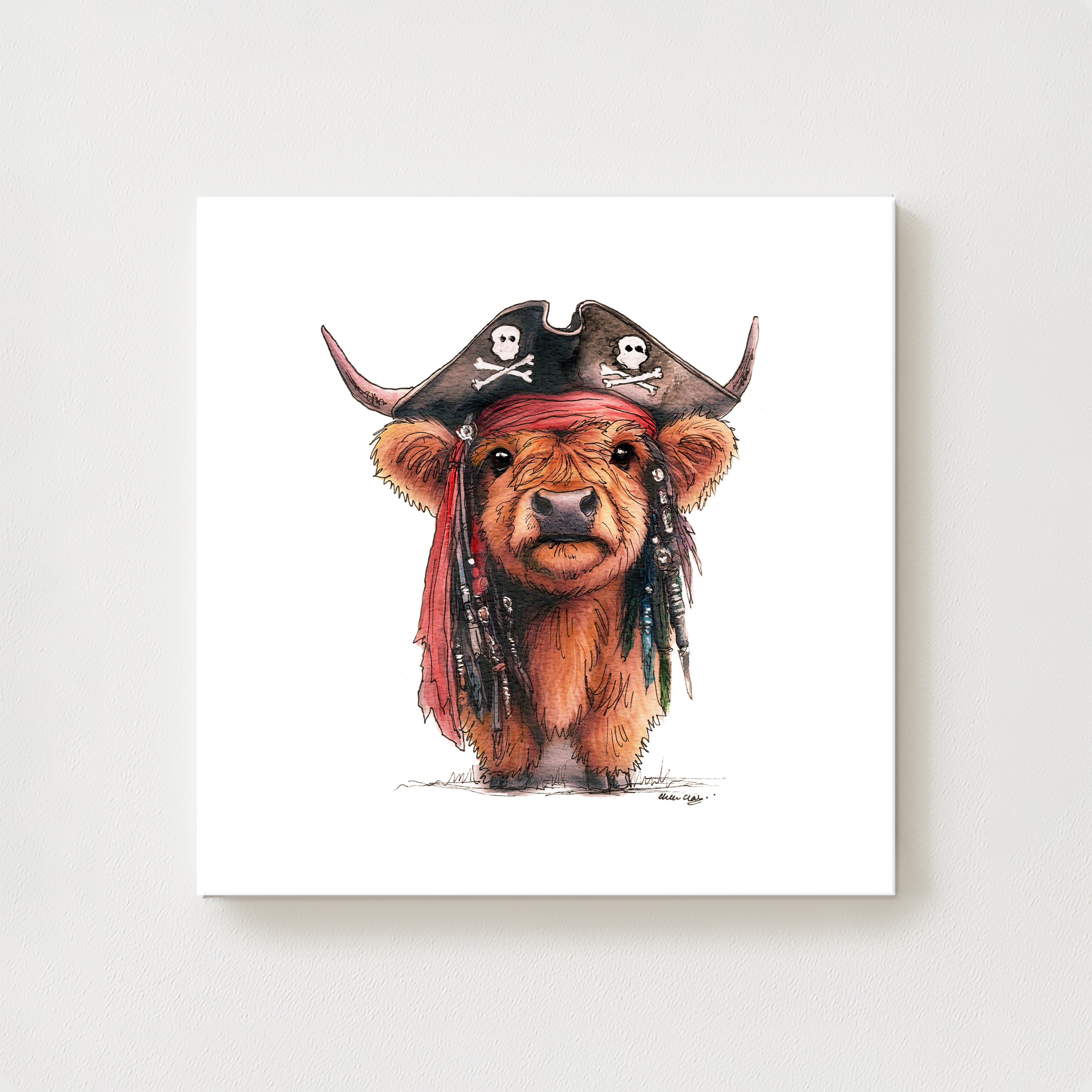 Pirates of the Moo-ra-bean Canvas