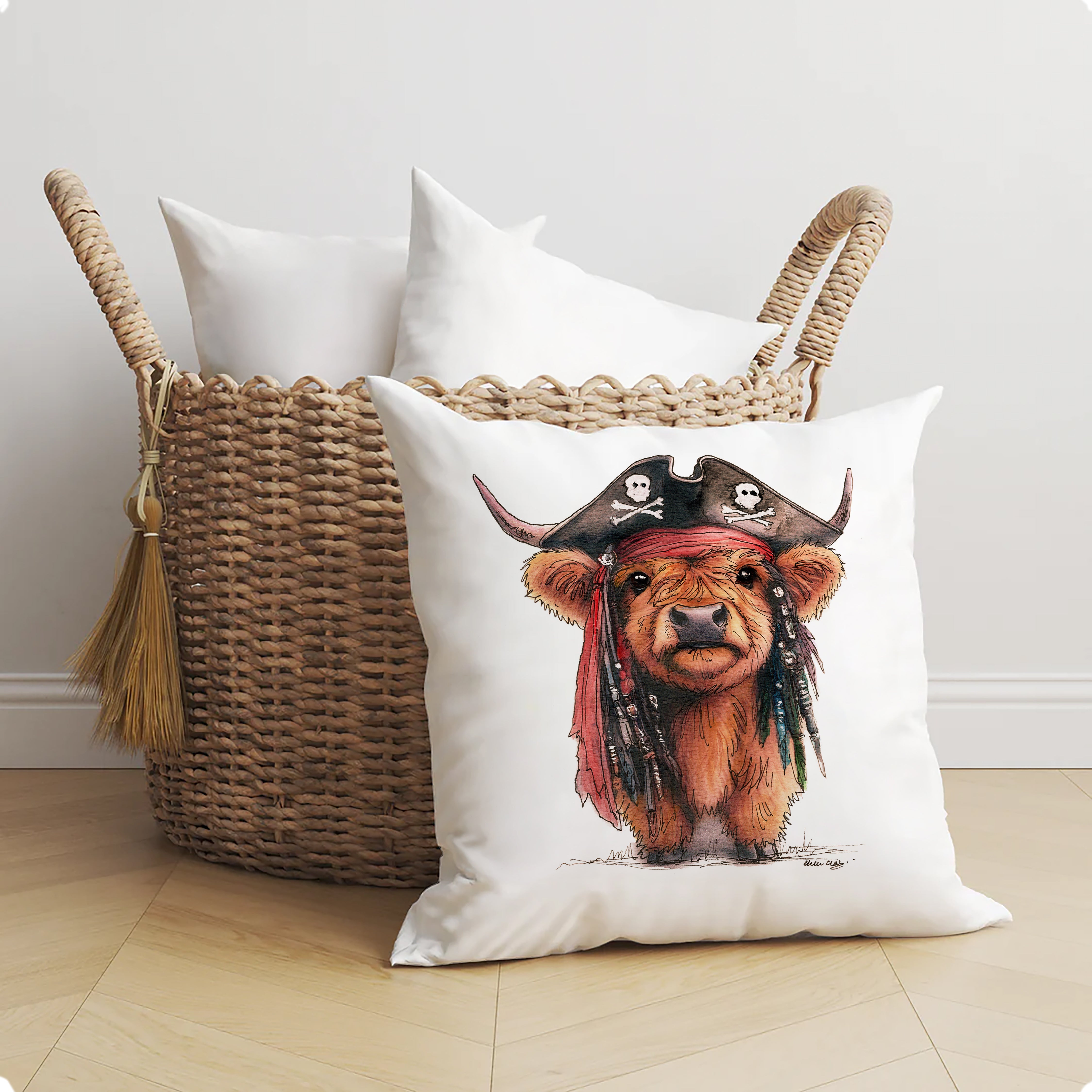 Pirates of the Moo-ra-bean Cushion
