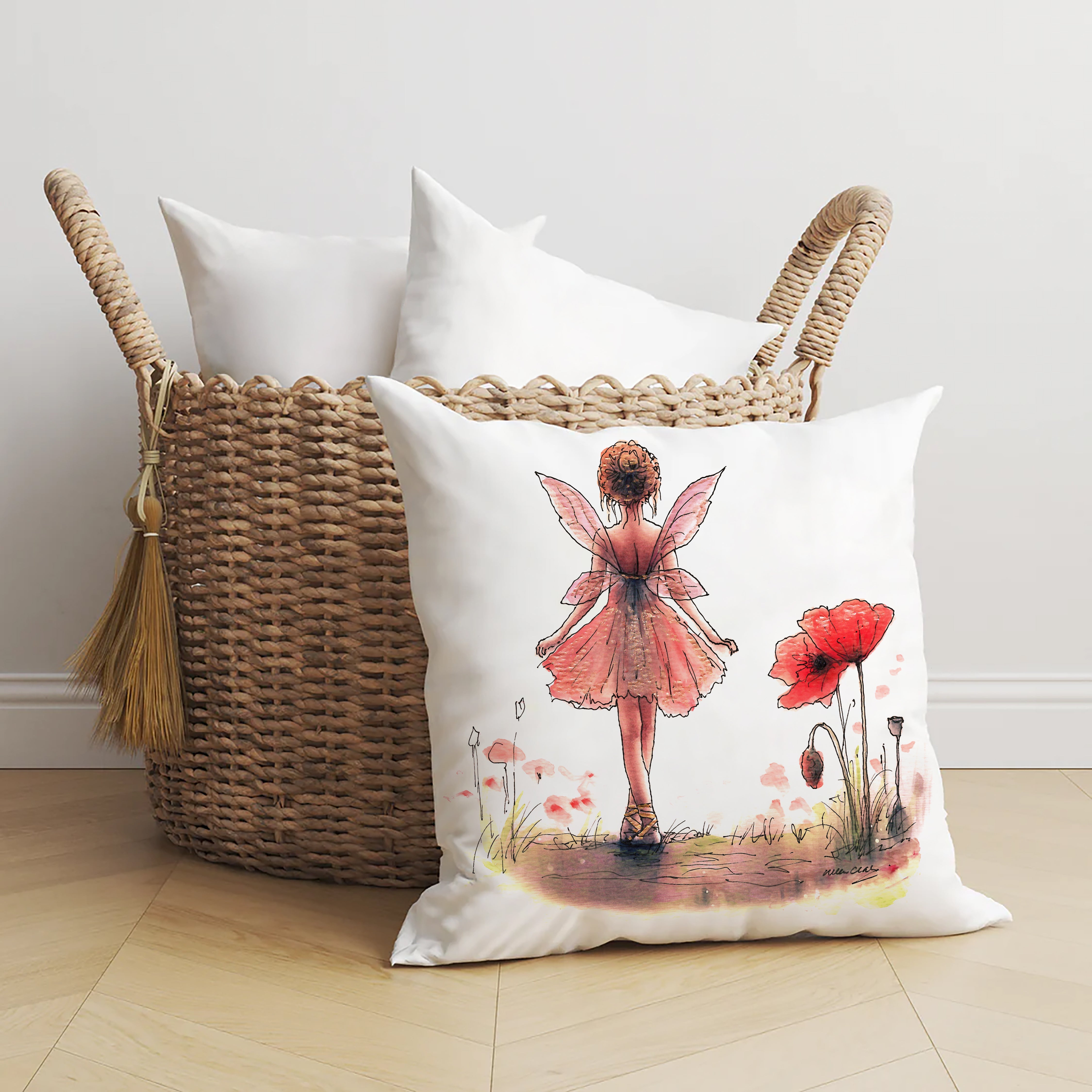 Poppy Fairy Cushion