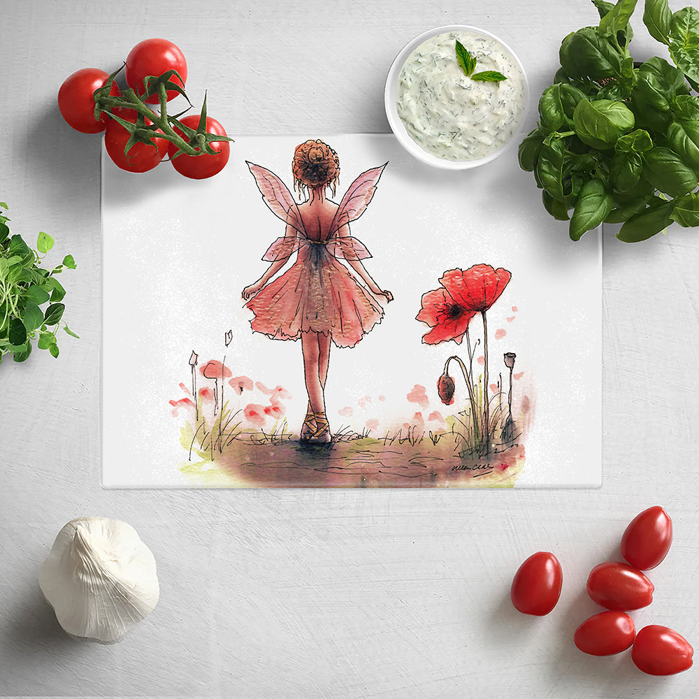 Poppy Fairy Chopping Board