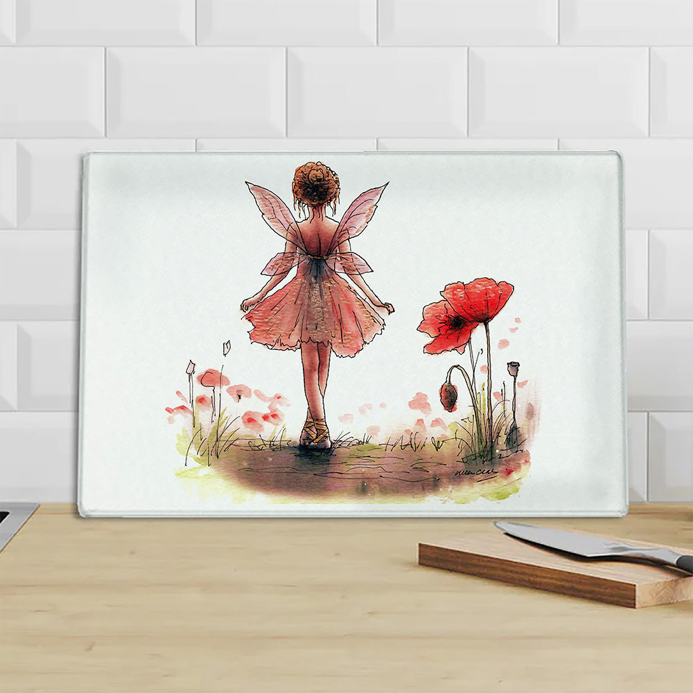 Poppy Fairy Chopping Board