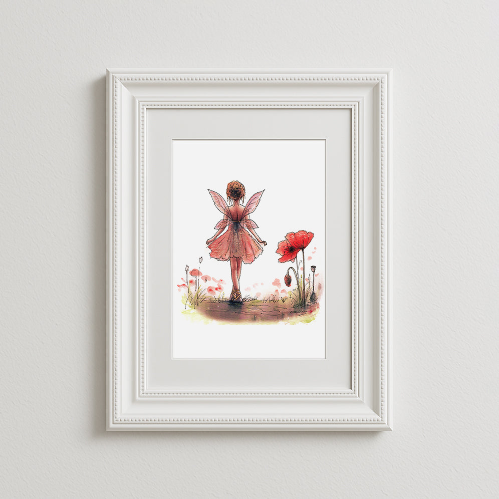 Poppy Fairy Art Print
