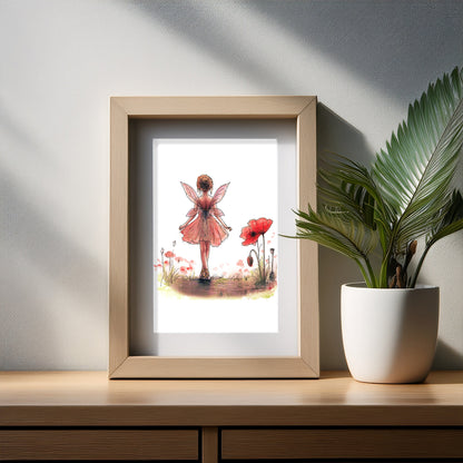Poppy Fairy Art Print