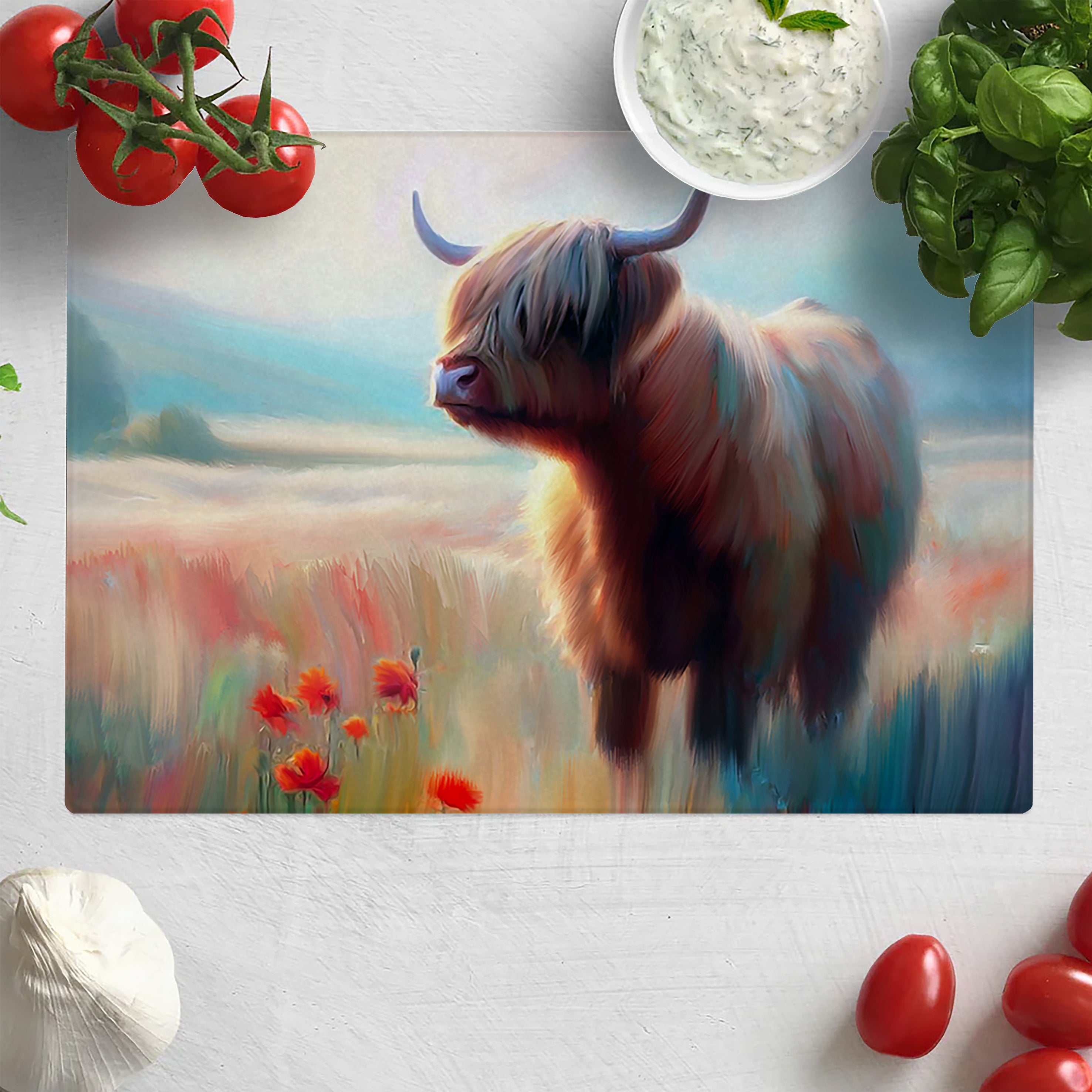 Poppy Meadow Chopping Board