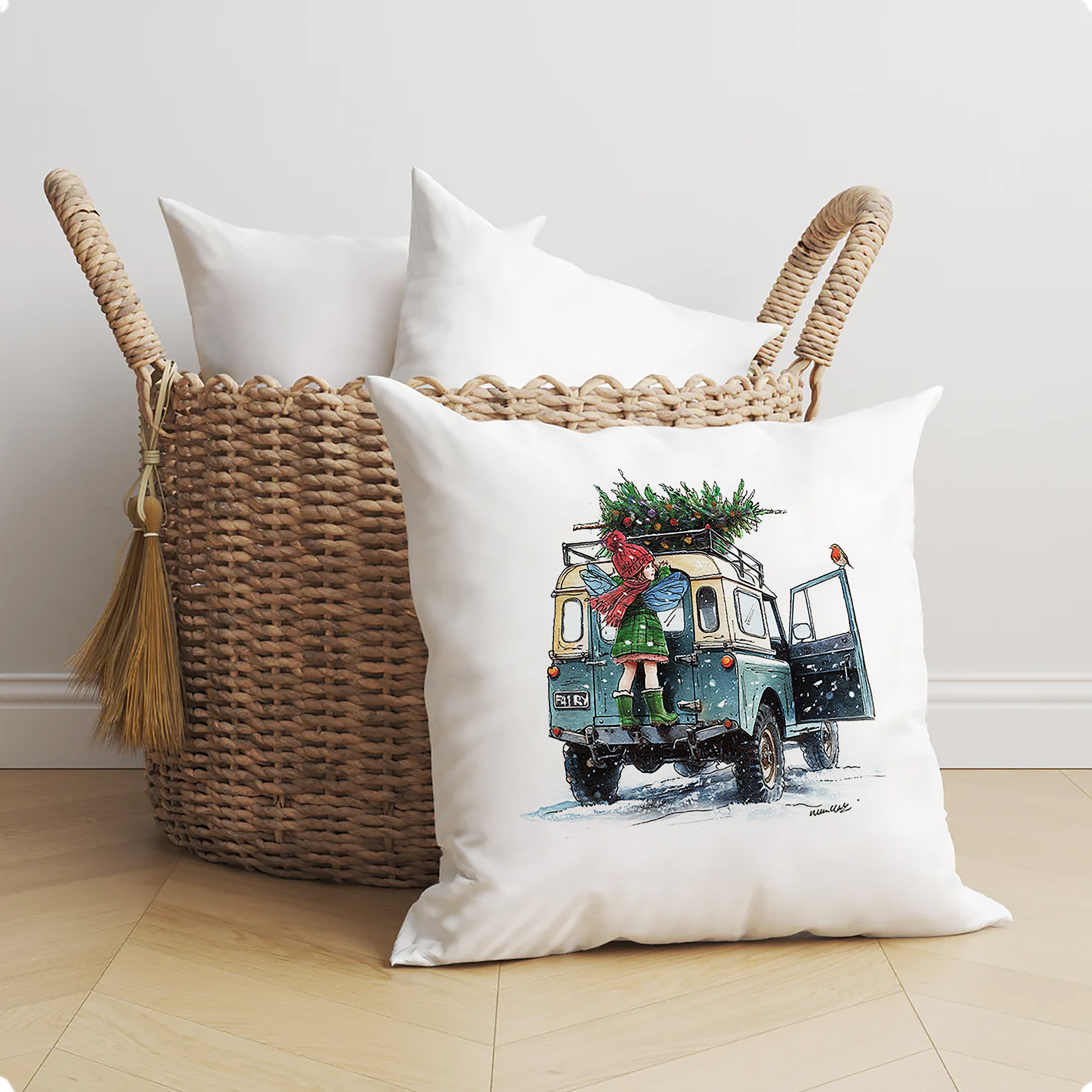 Robin’s Christmas Delivery Cushion