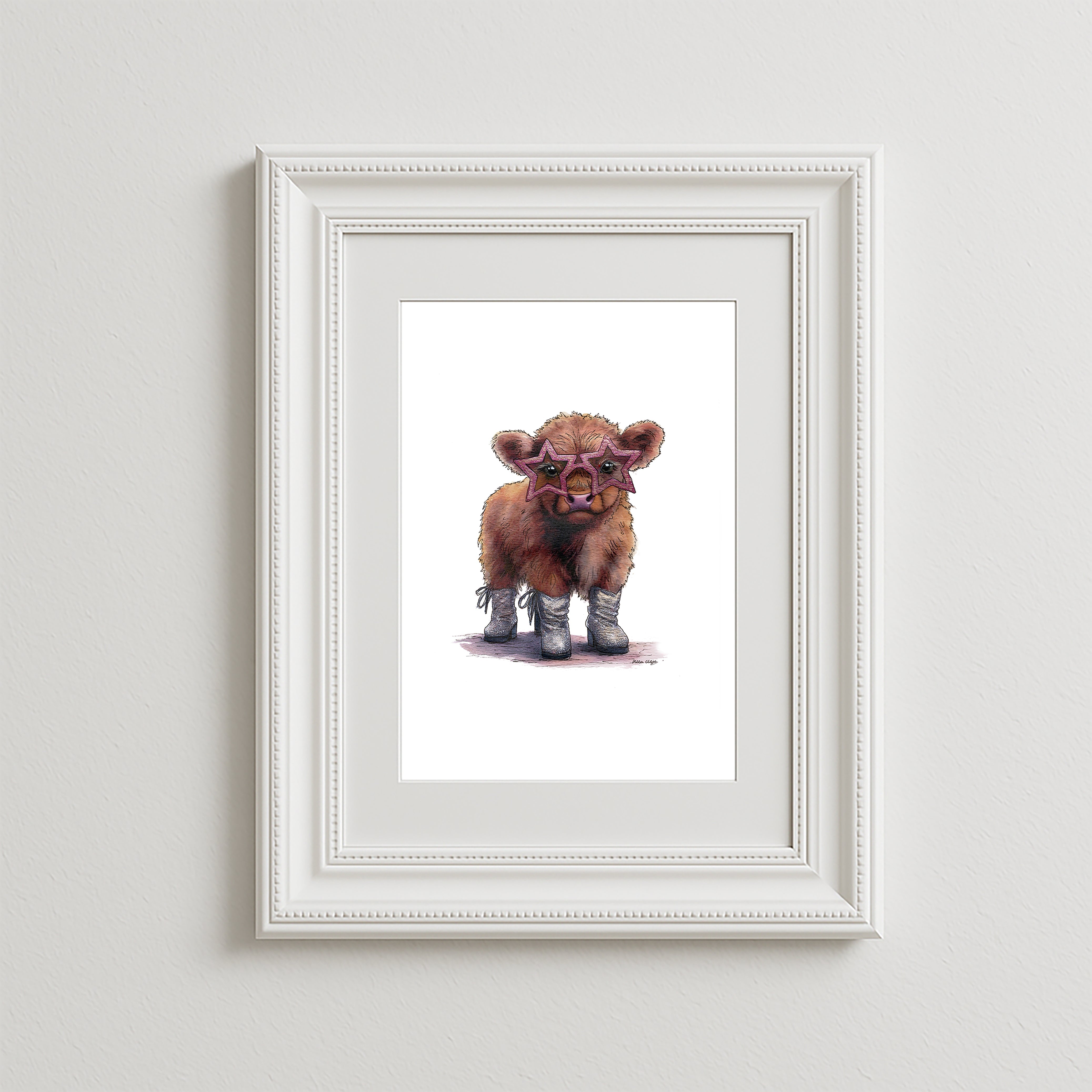 Rocket Moo Art Print