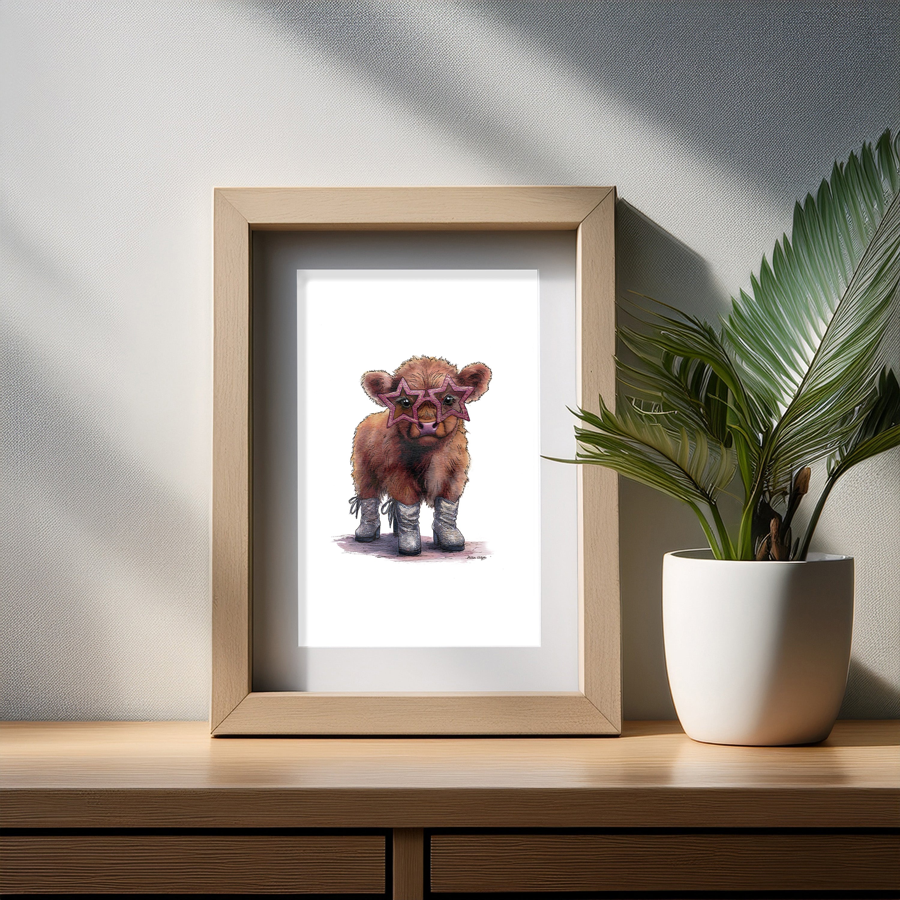 Rocket Moo Art Print