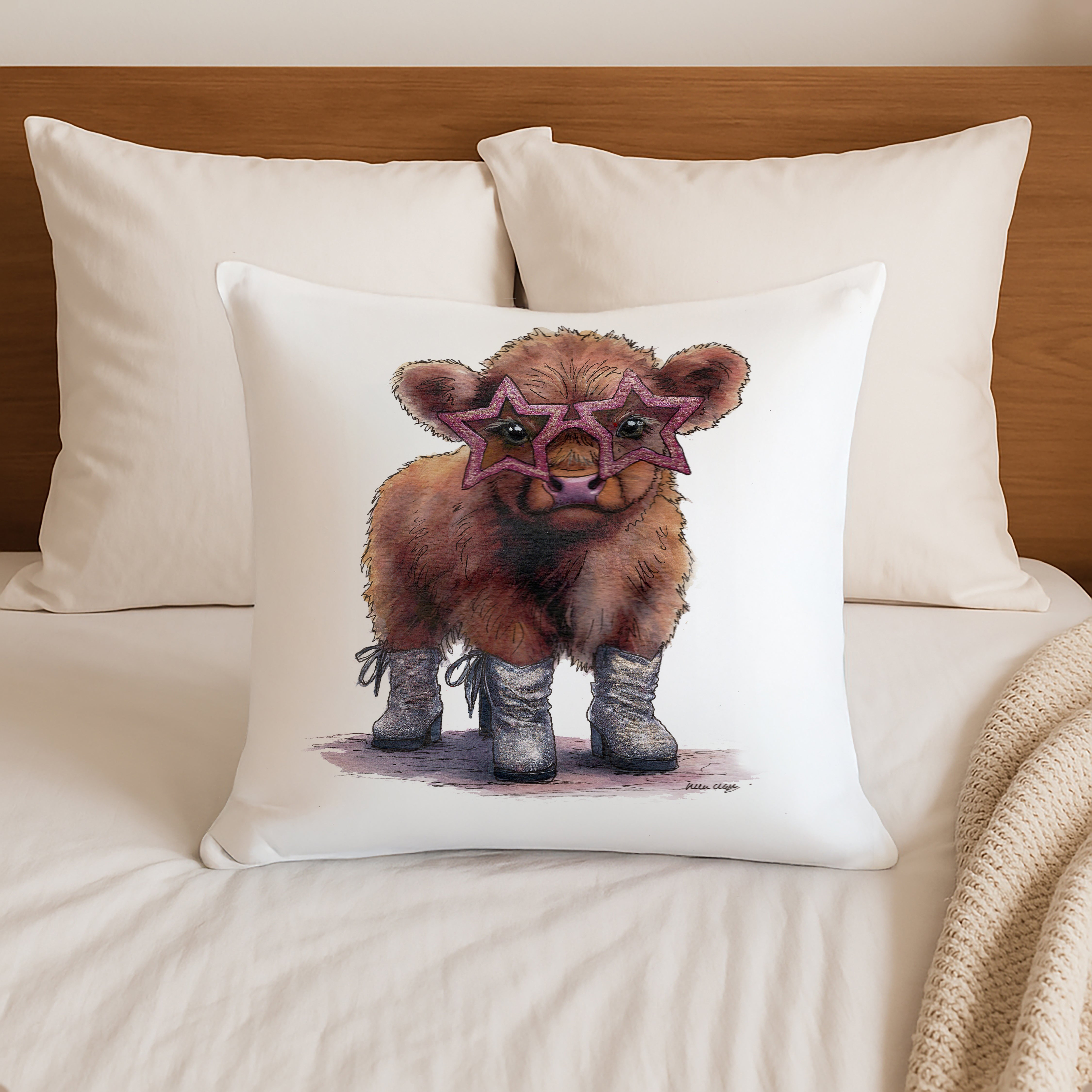 Rocket Moo Cushion
