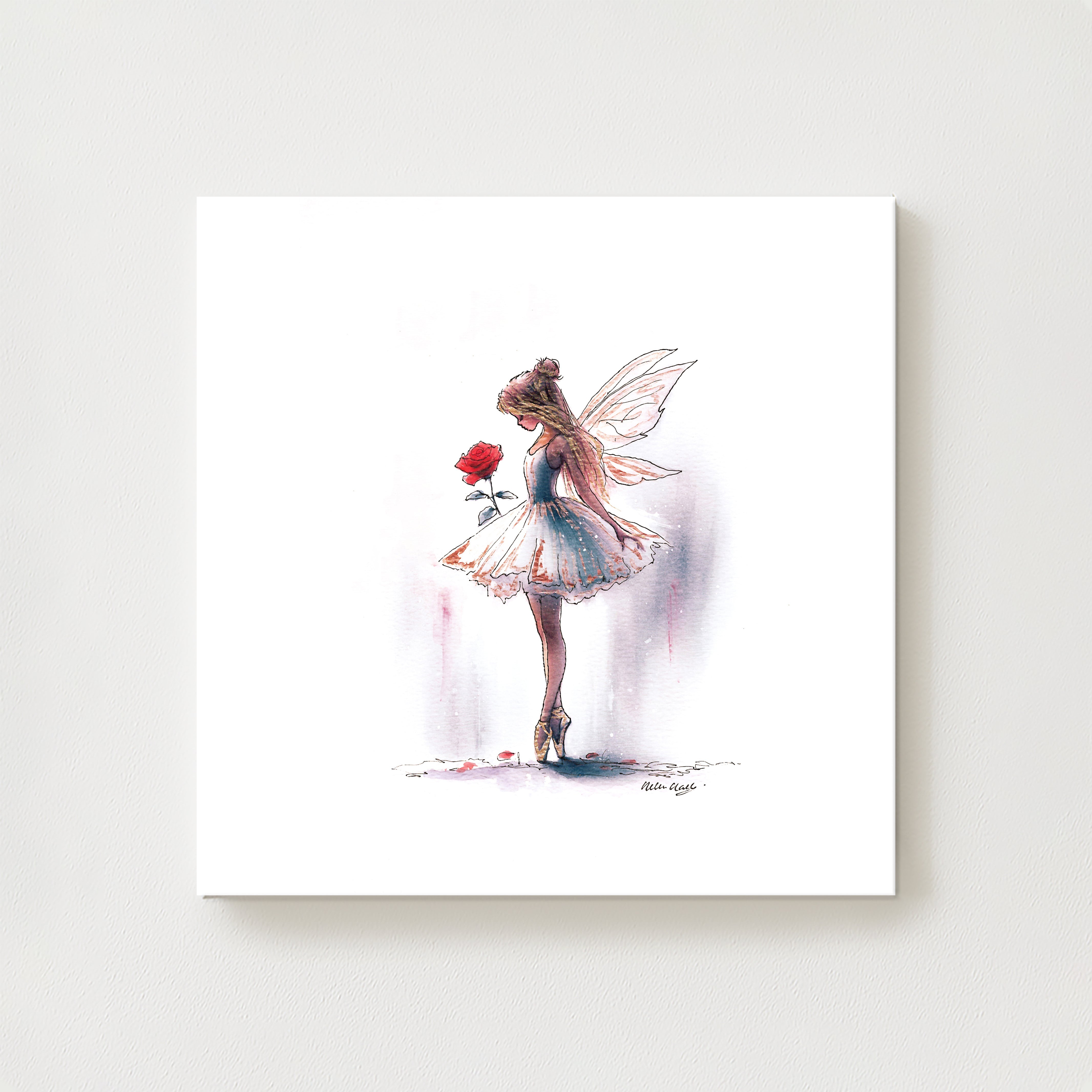 Rose Ballerina Canvas