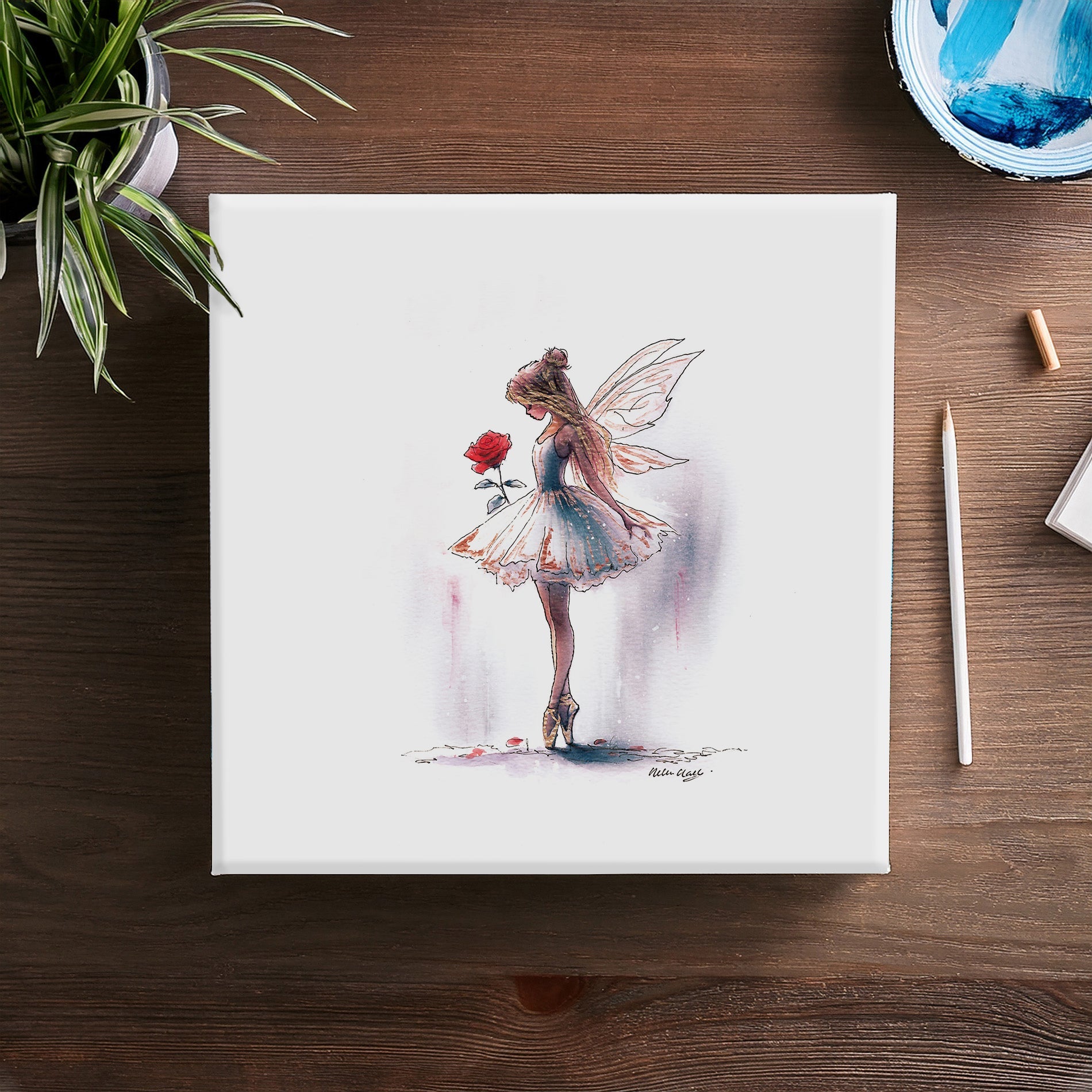 Rose Ballerina Canvas