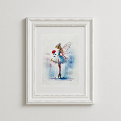 Rose Ballerina Art Print