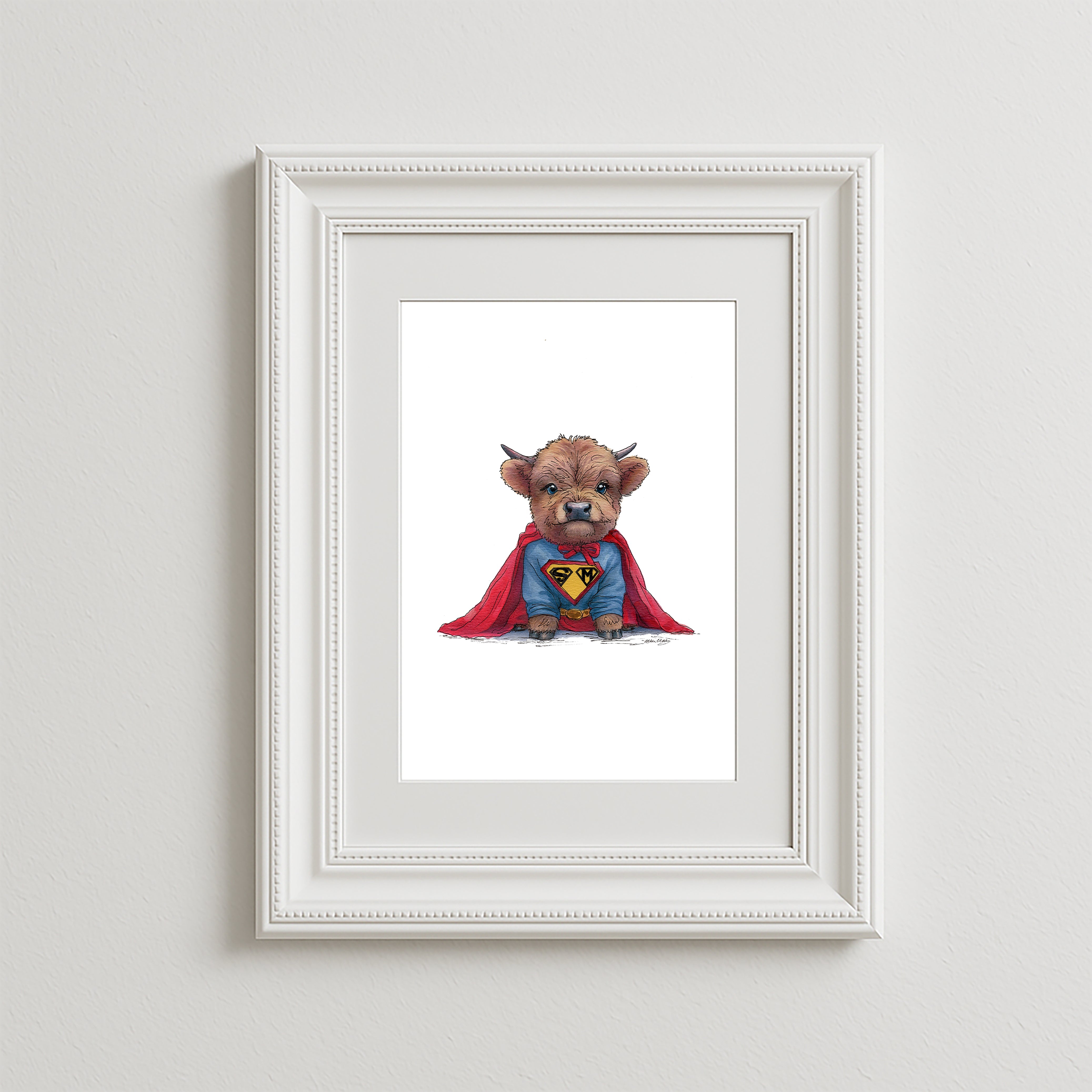 Supermoo Art Print