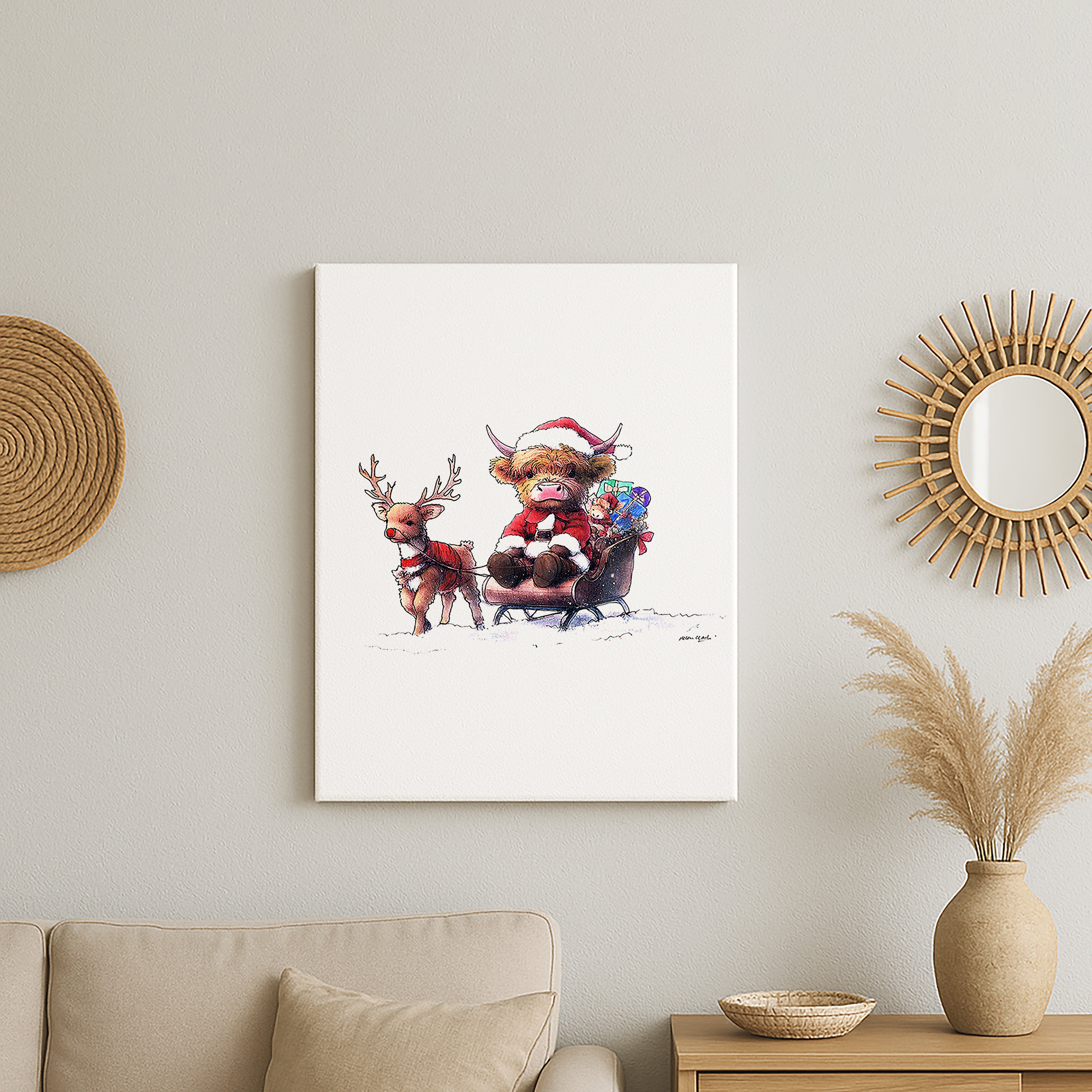 Santa's Highland Adventure Canvas