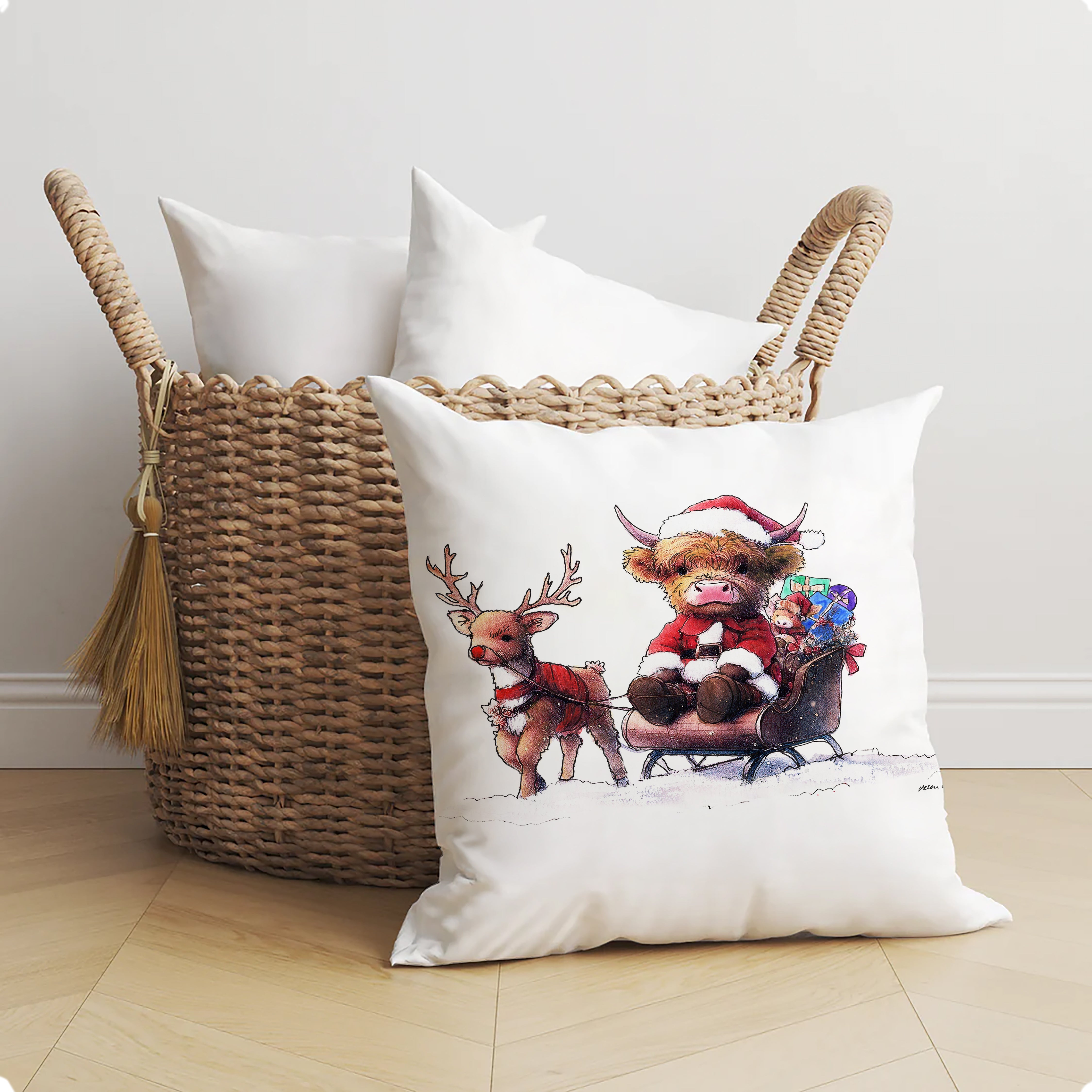 Santa's Highland Adventure Cushion