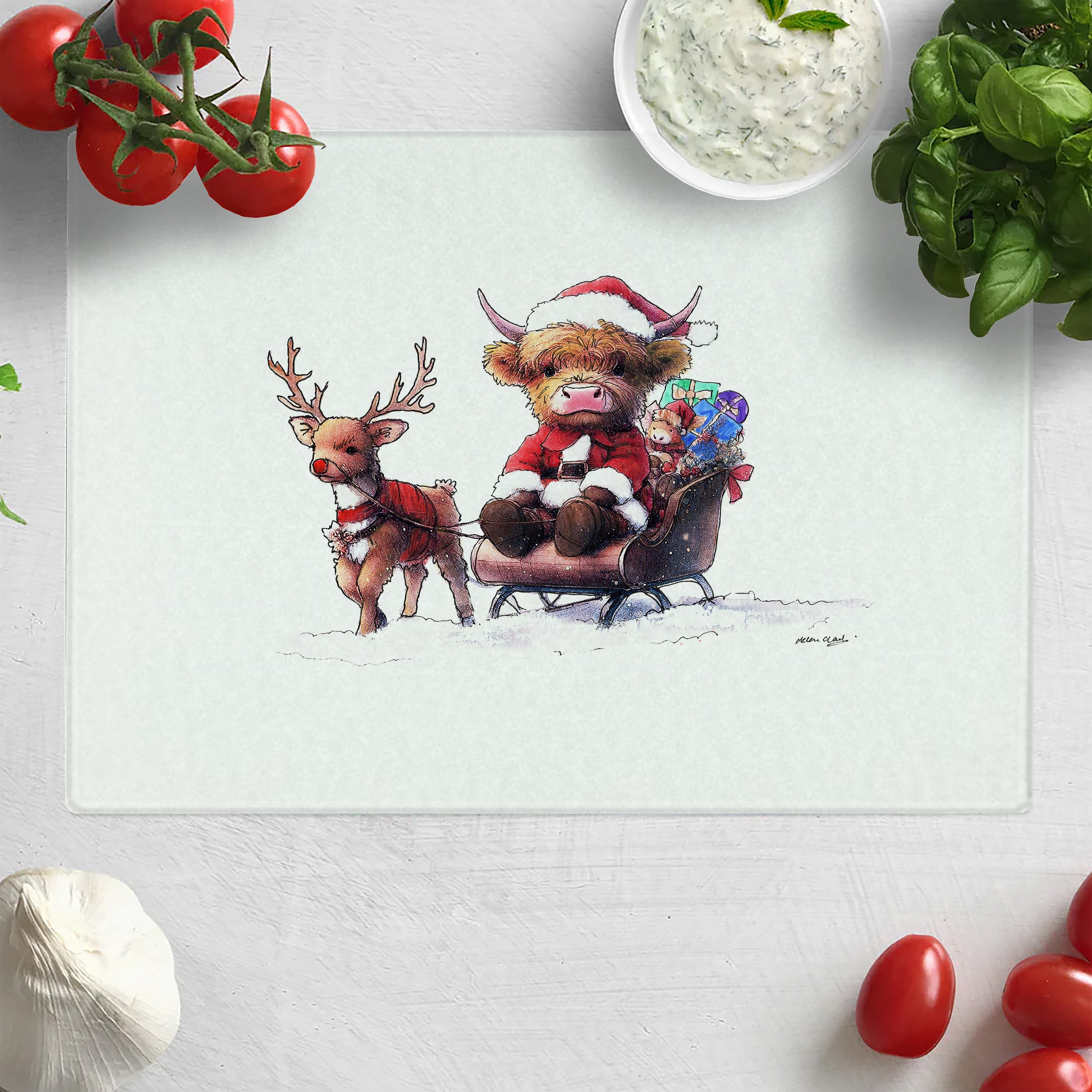 Santa's Highland Adventure Chopping Board