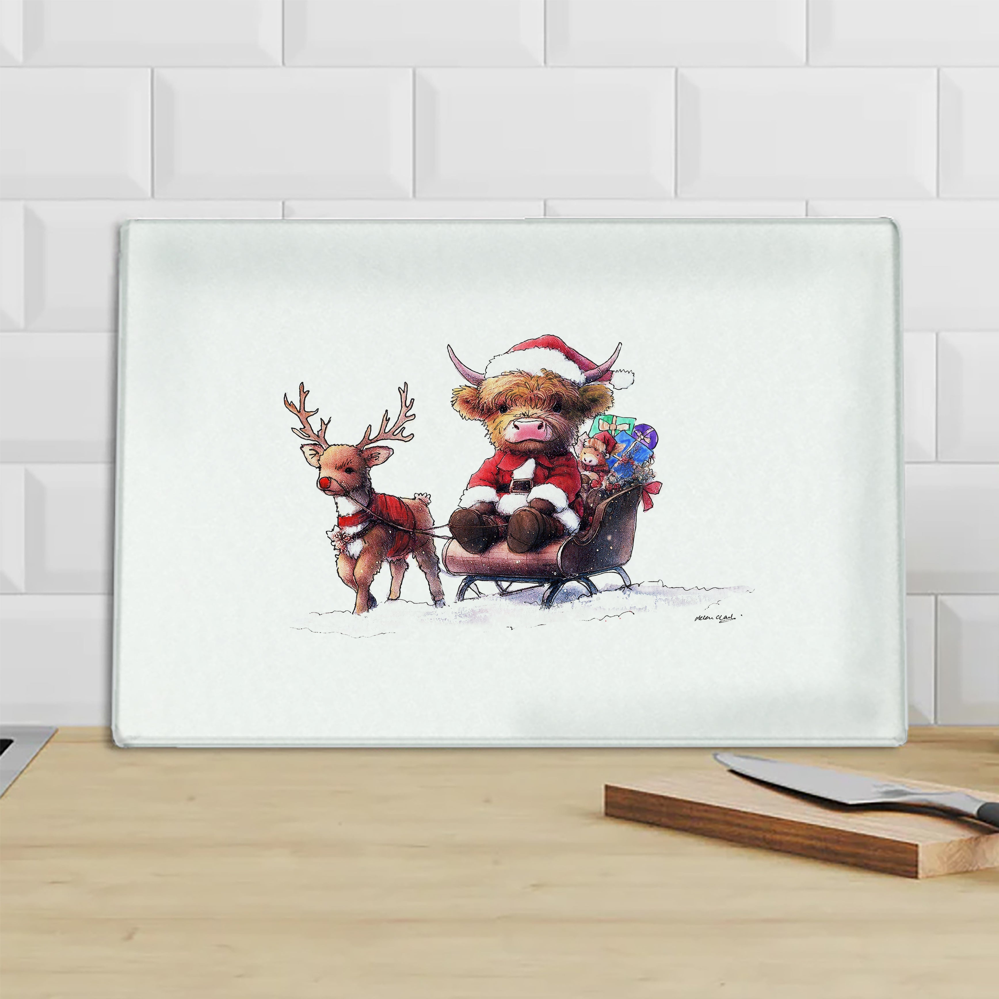 Santa's Highland Adventure Chopping Board