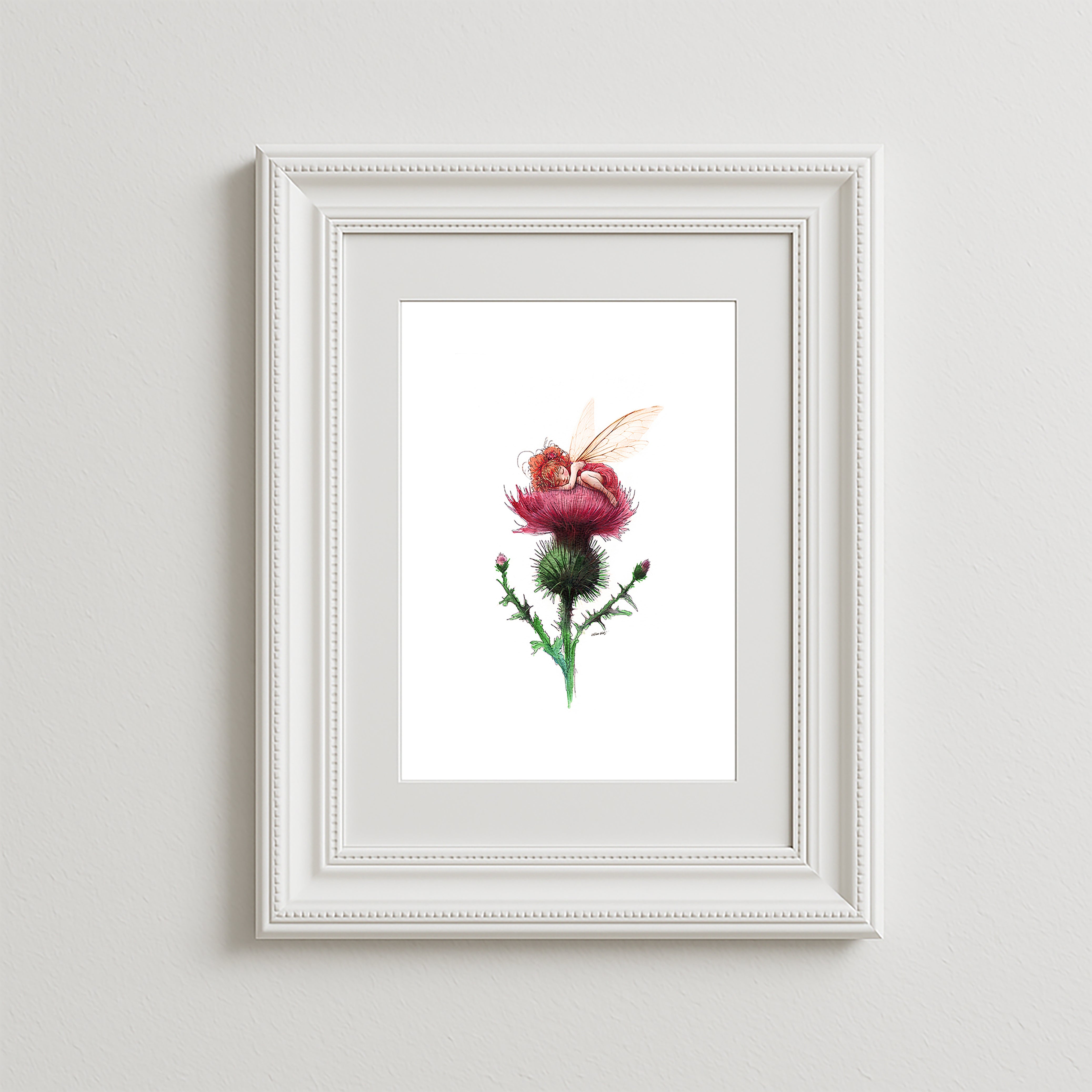 Sleepy Thistle Art Print