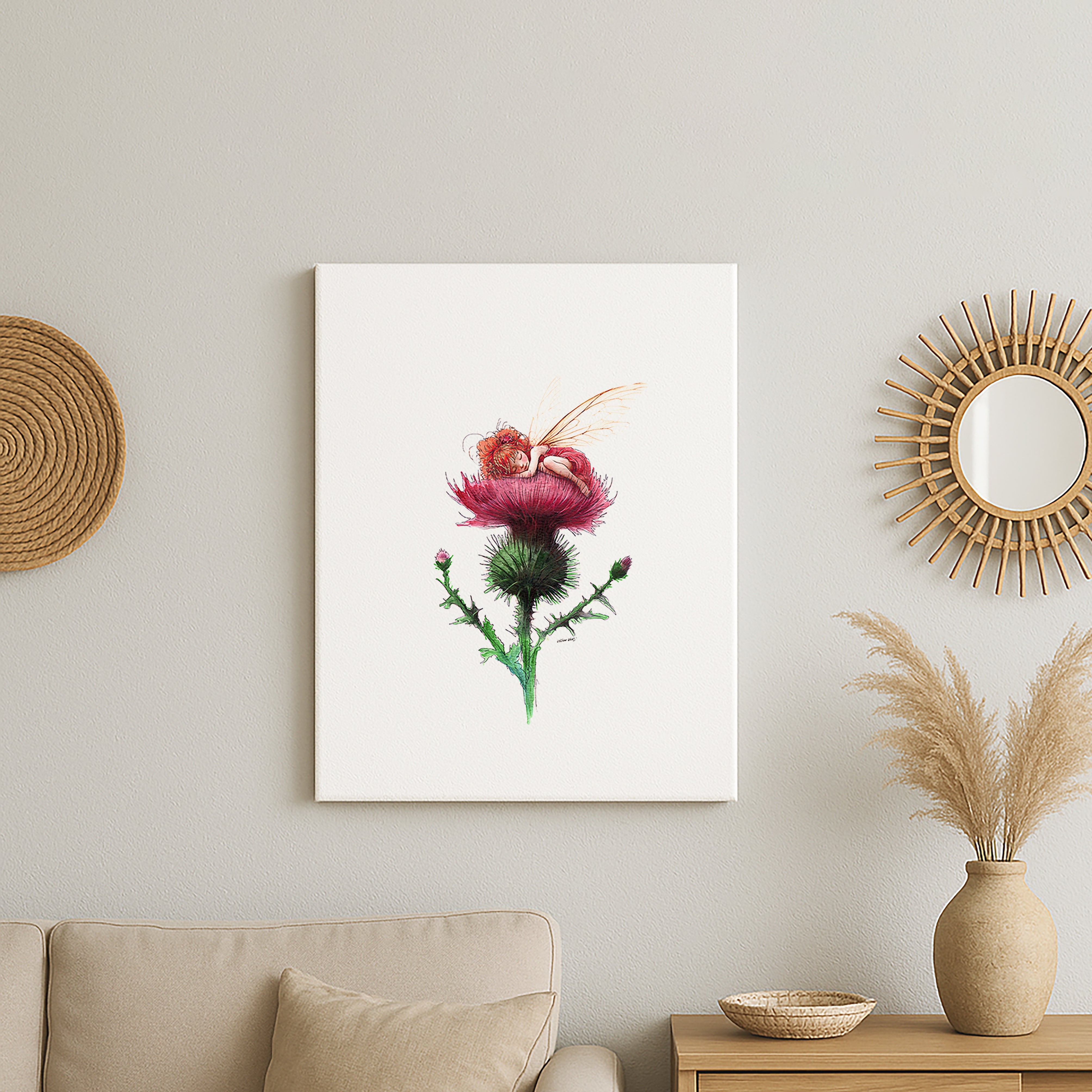 Sleepy Thistle Canvas