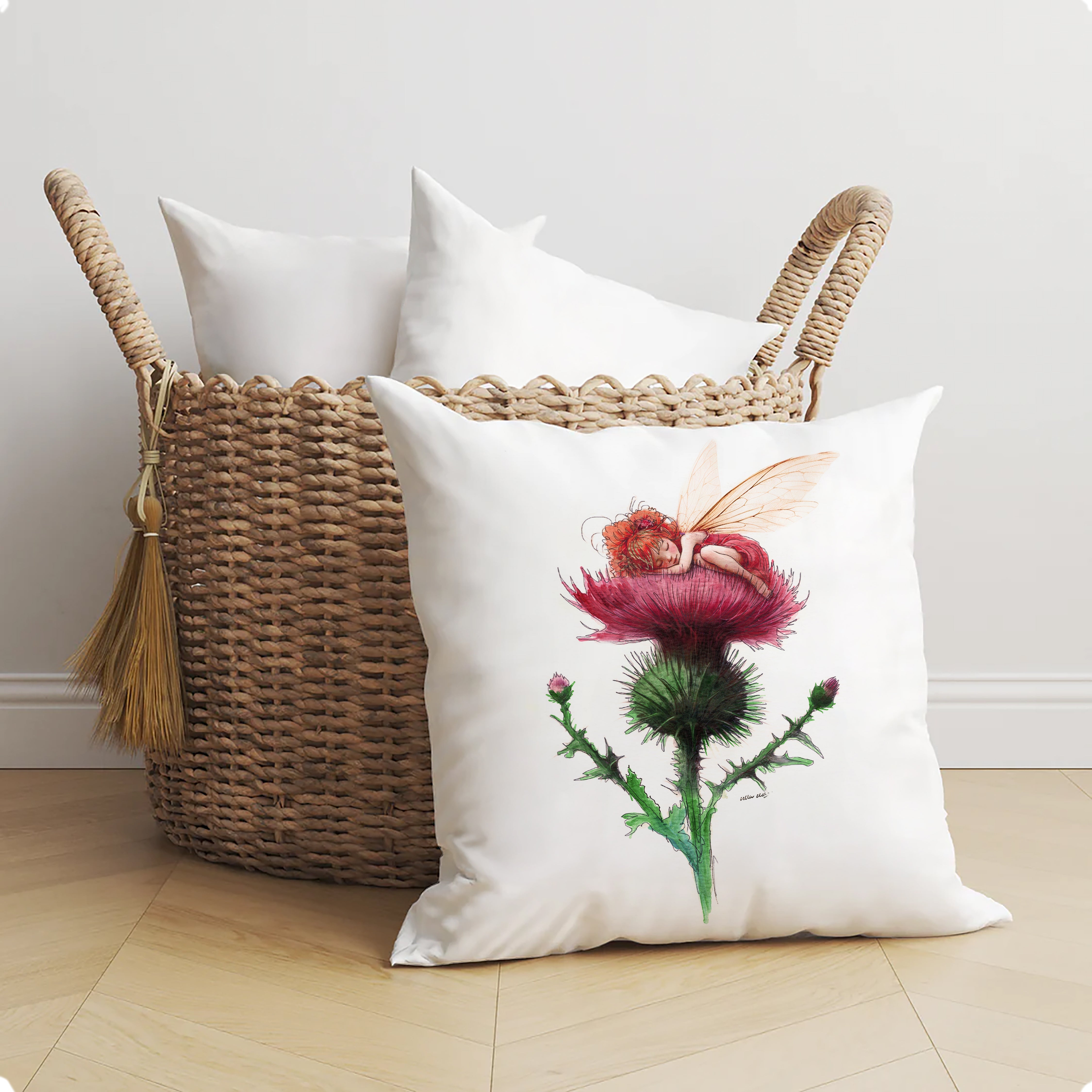 Sleepy Thistle Cushion