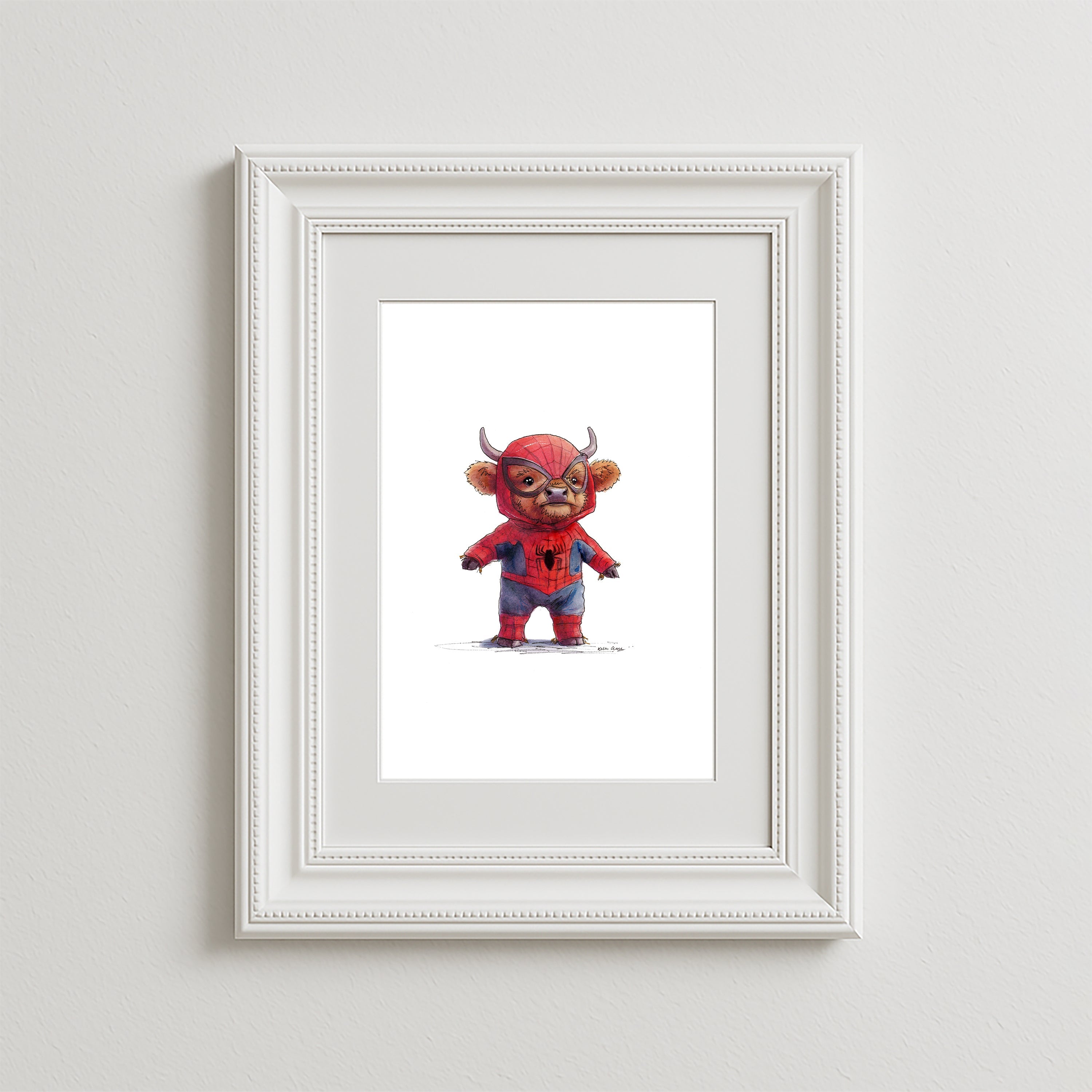 Spider-Moo to the Rescoo Art Print