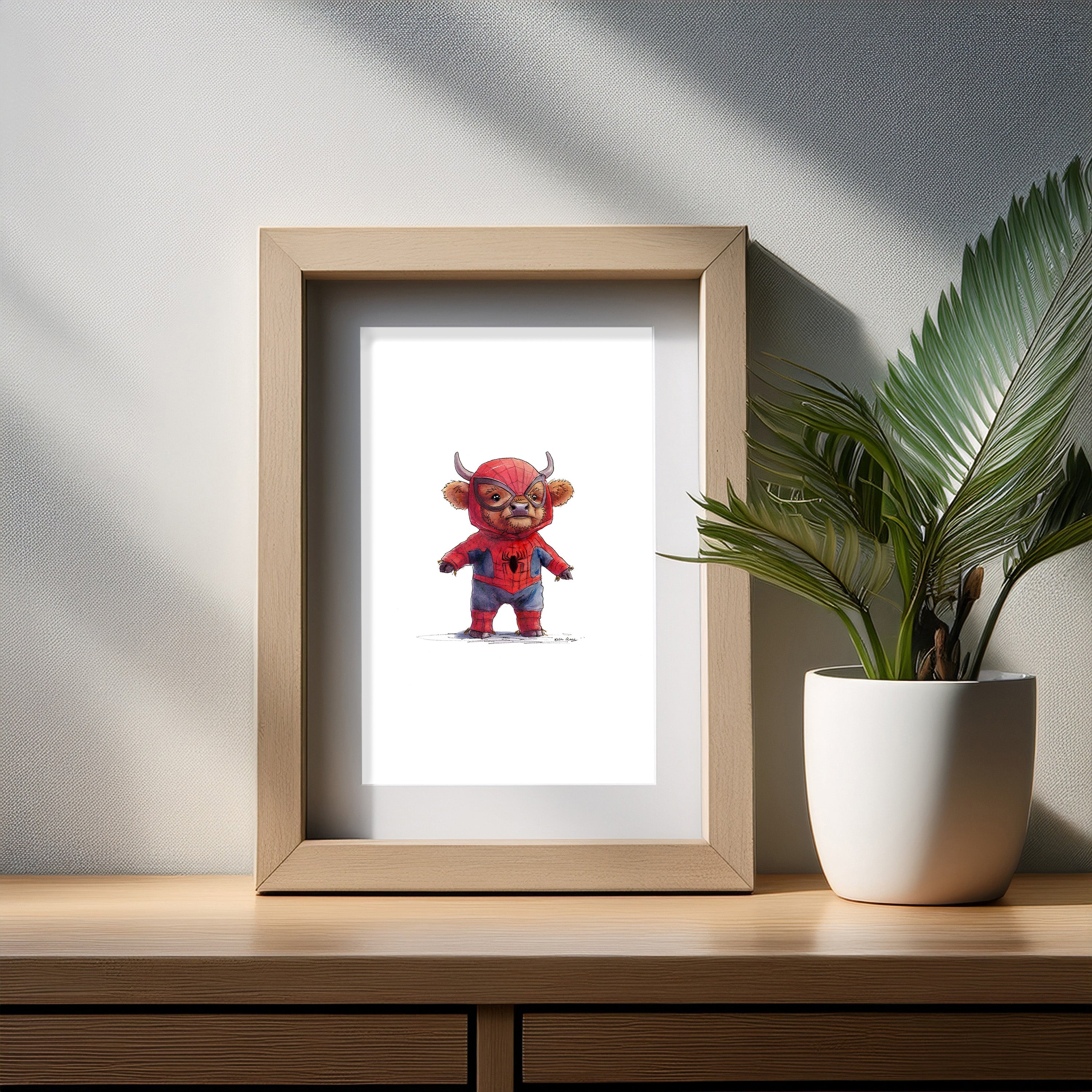 Spider-Moo to the Rescoo Art Print