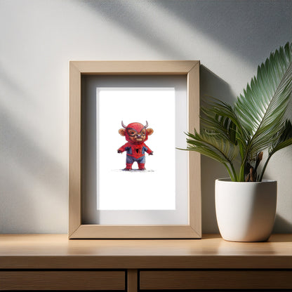 Spider-Moo to the Rescoo Art Print