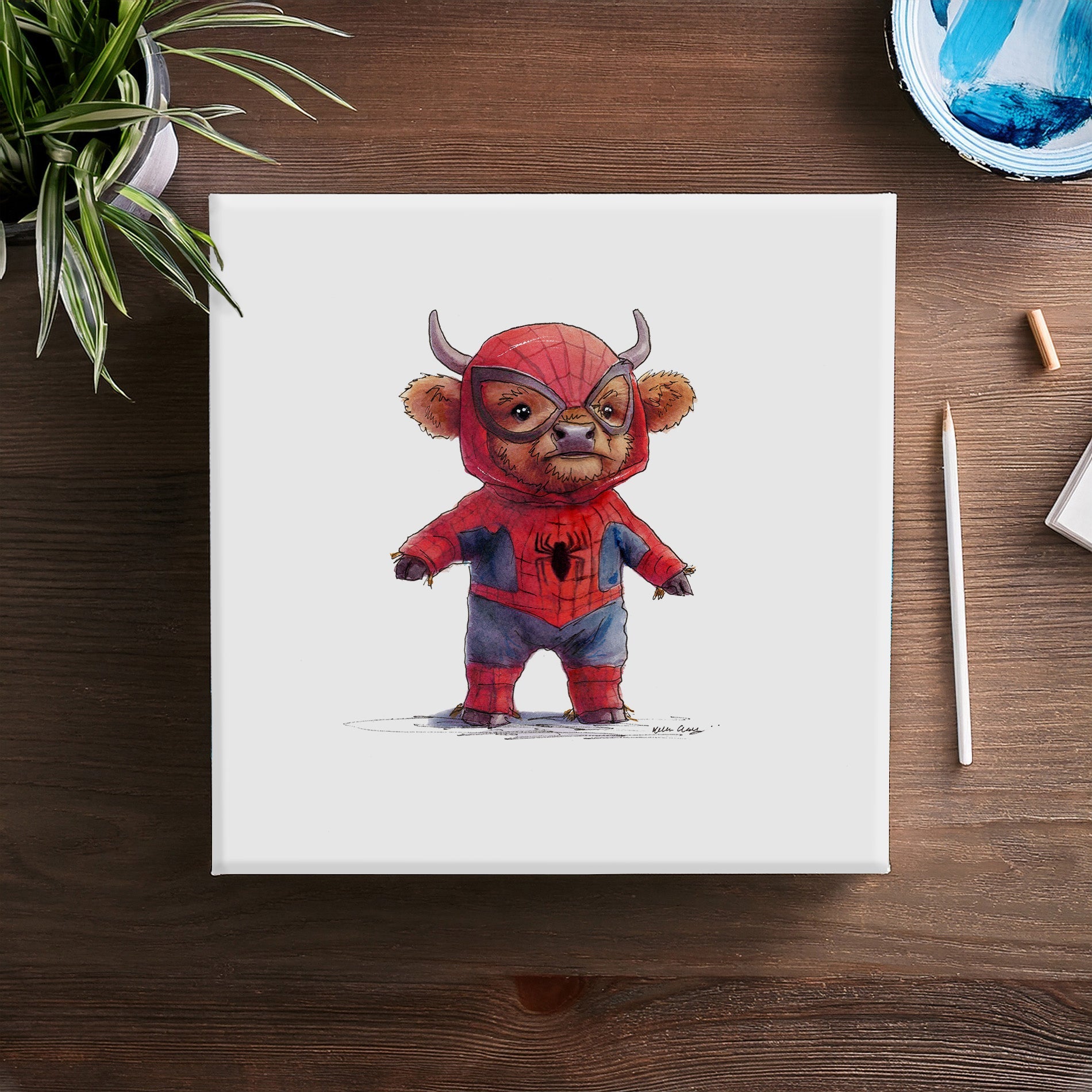Spider-Moo to the Rescoo Canvas