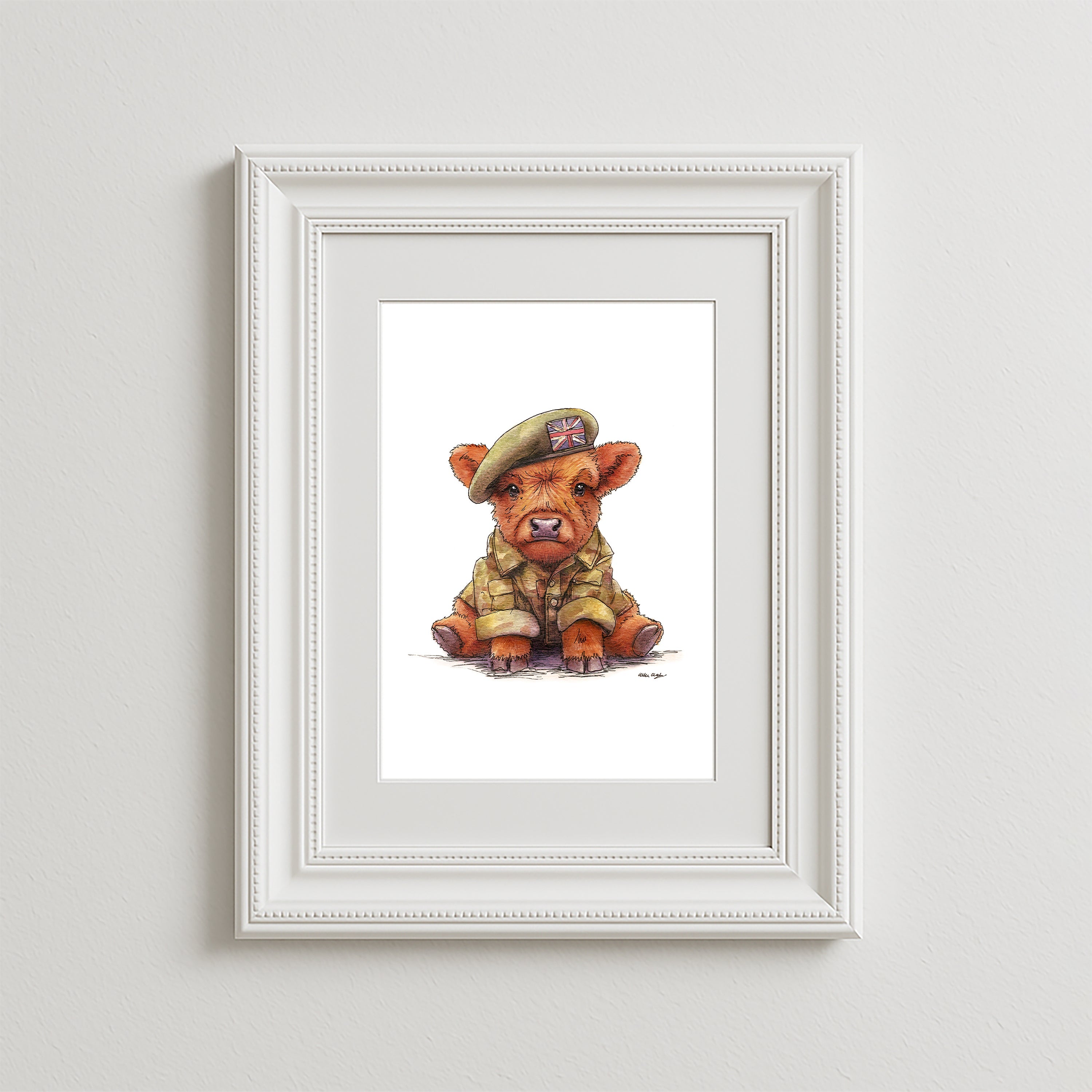 Squaddie Moo Art Print