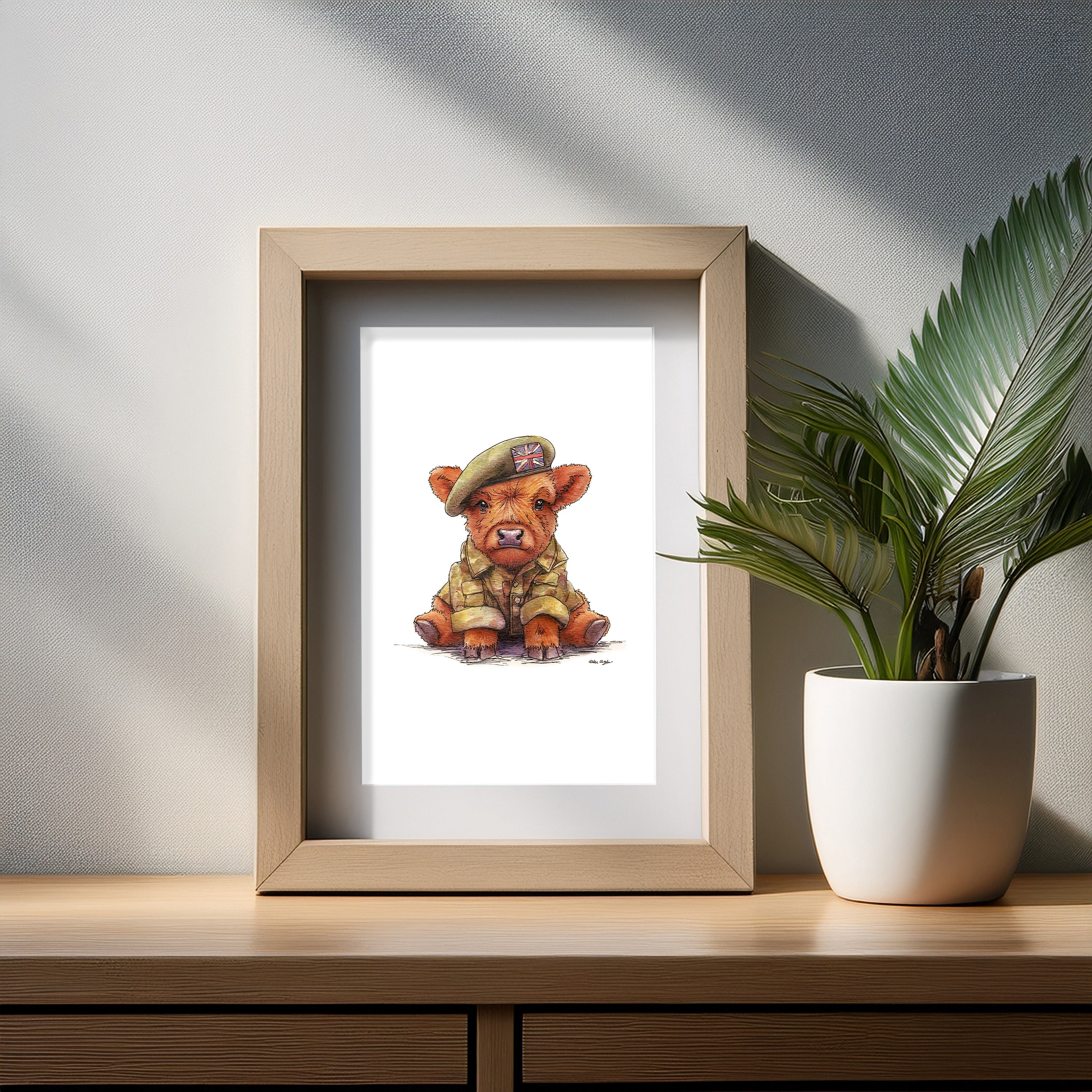 Squaddie Moo Art Print