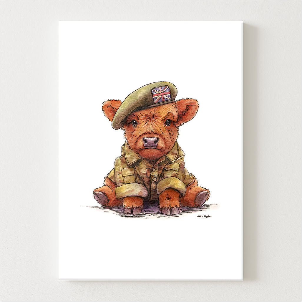 Squaddie Moo Canvas