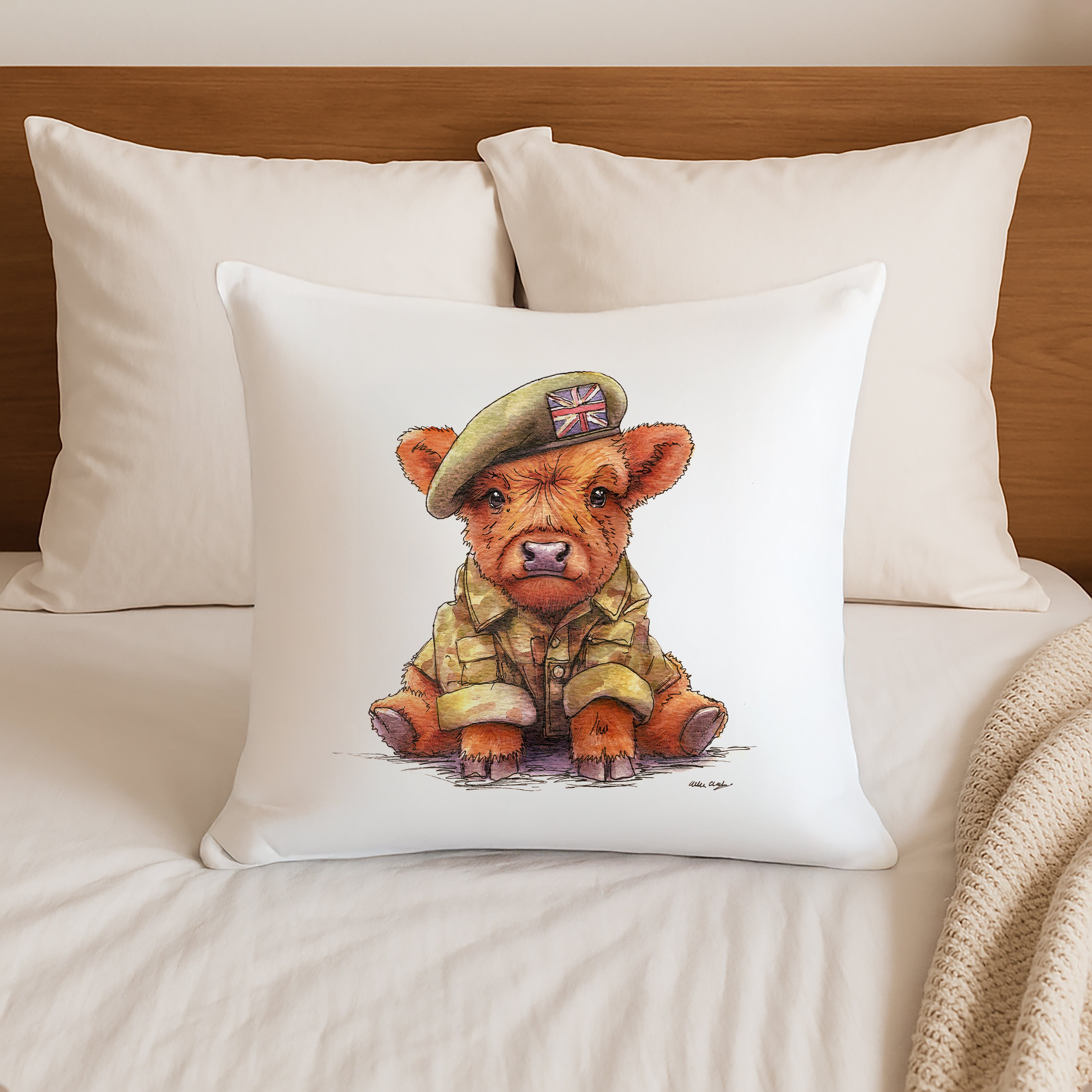 Squaddie Moo Cushion