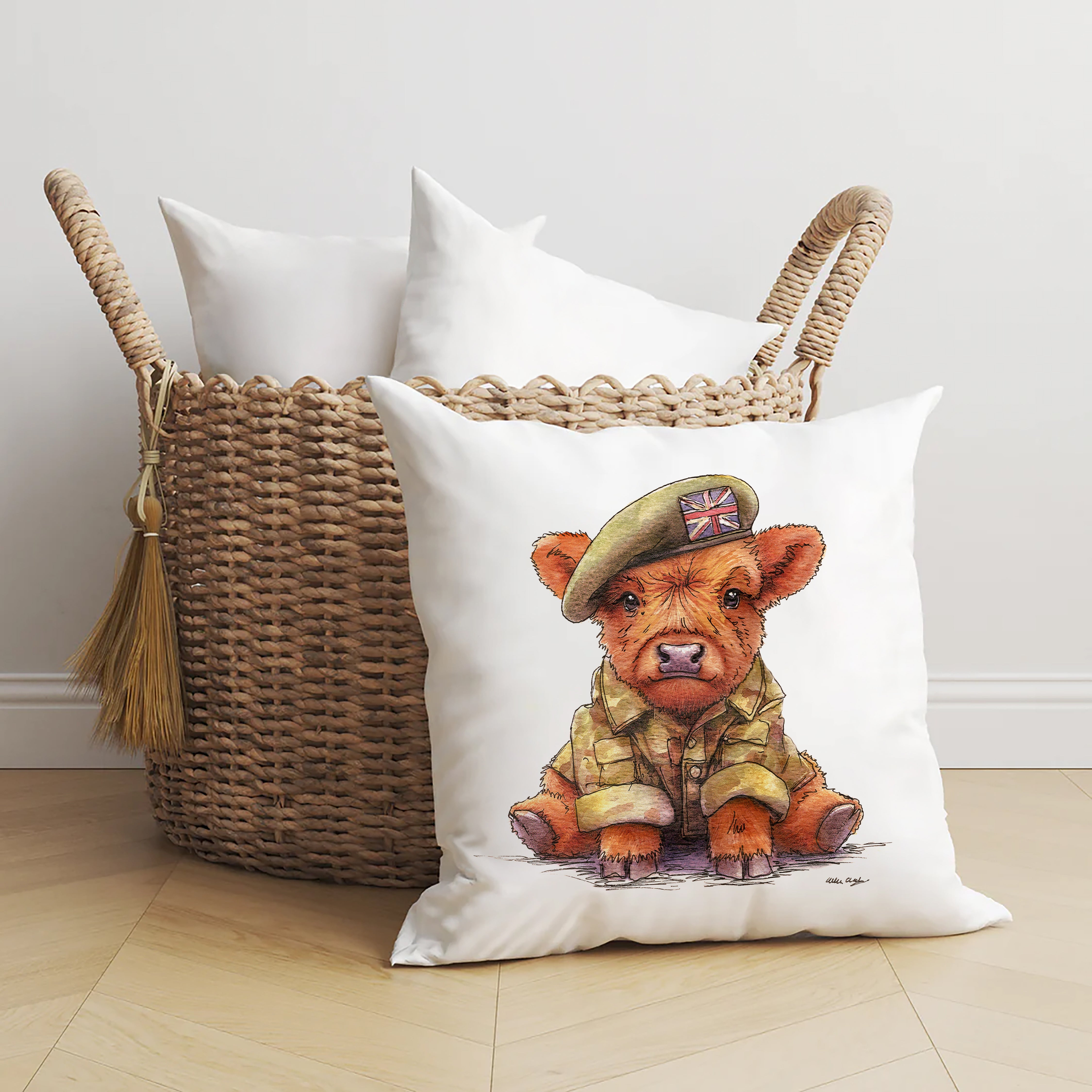 Squaddie Moo Cushion