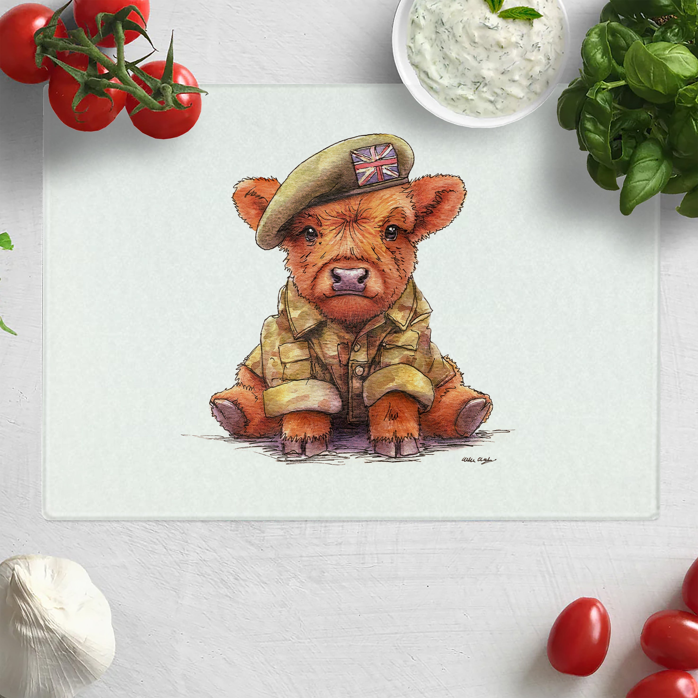 Squaddie Moo Chopping Board