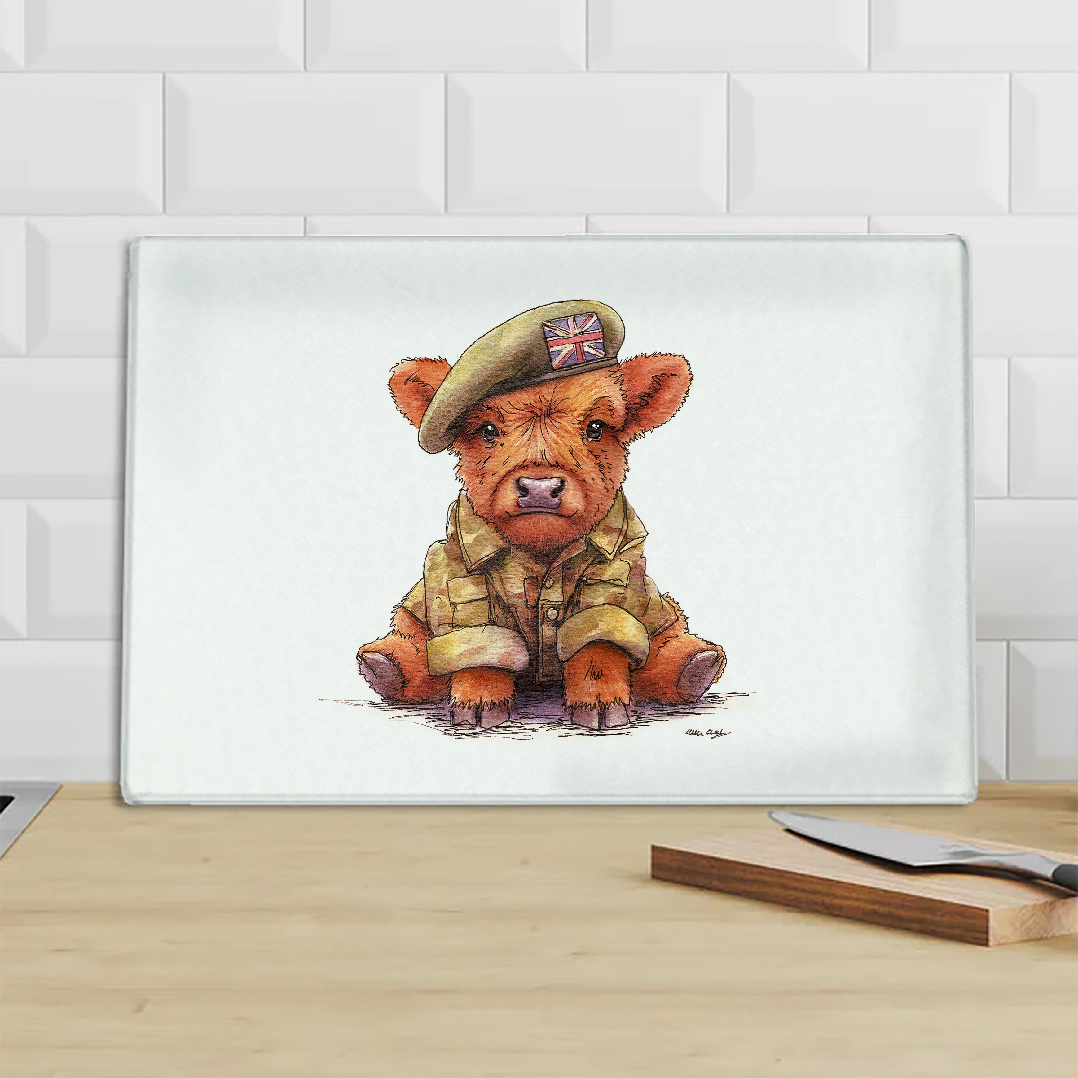 Squaddie Moo Chopping Board