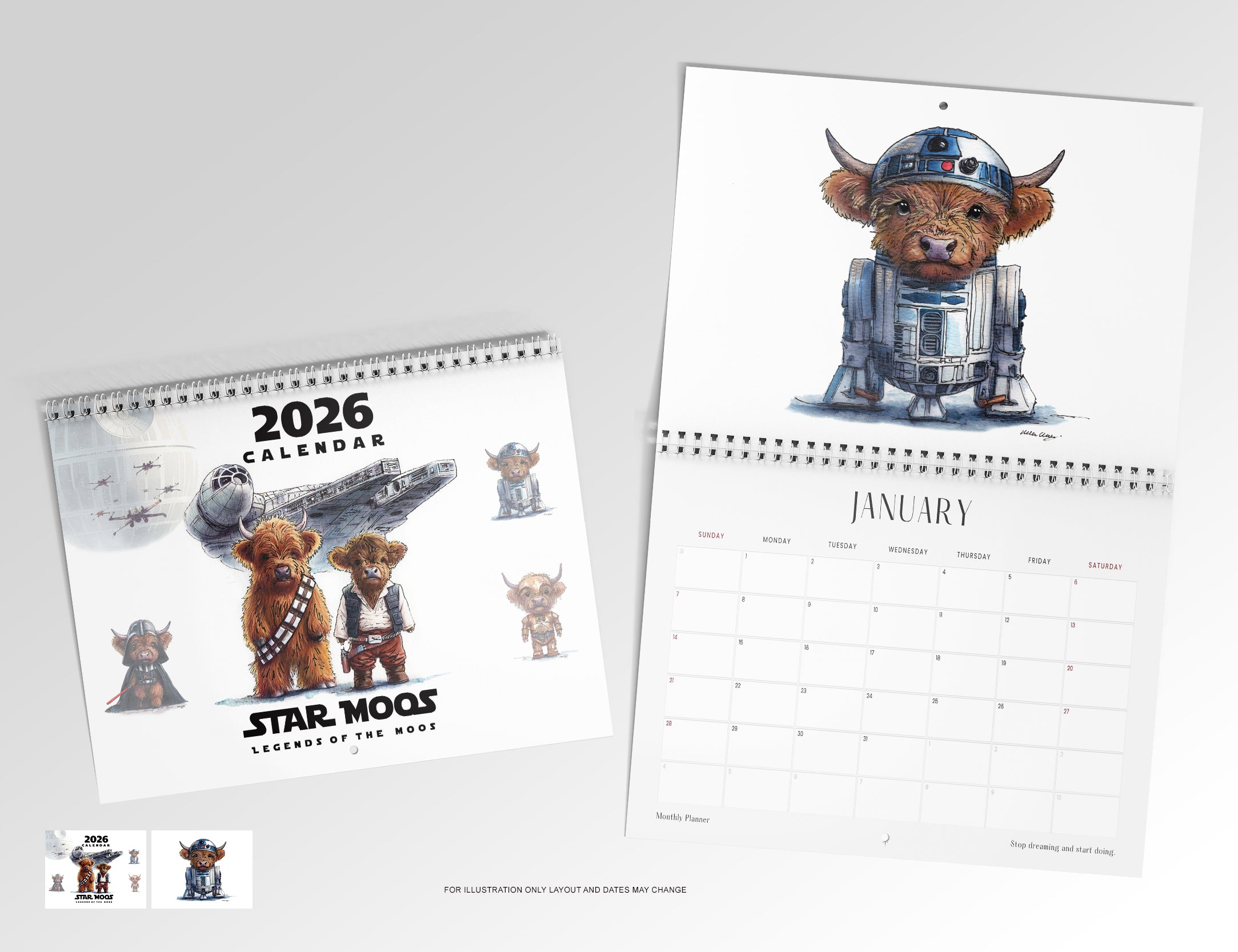 NEW Star Moos Legends of the Highlands 2026 Calendar