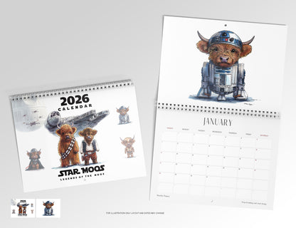 NEW Star Moos Legends of the Highlands 2026 Calendar