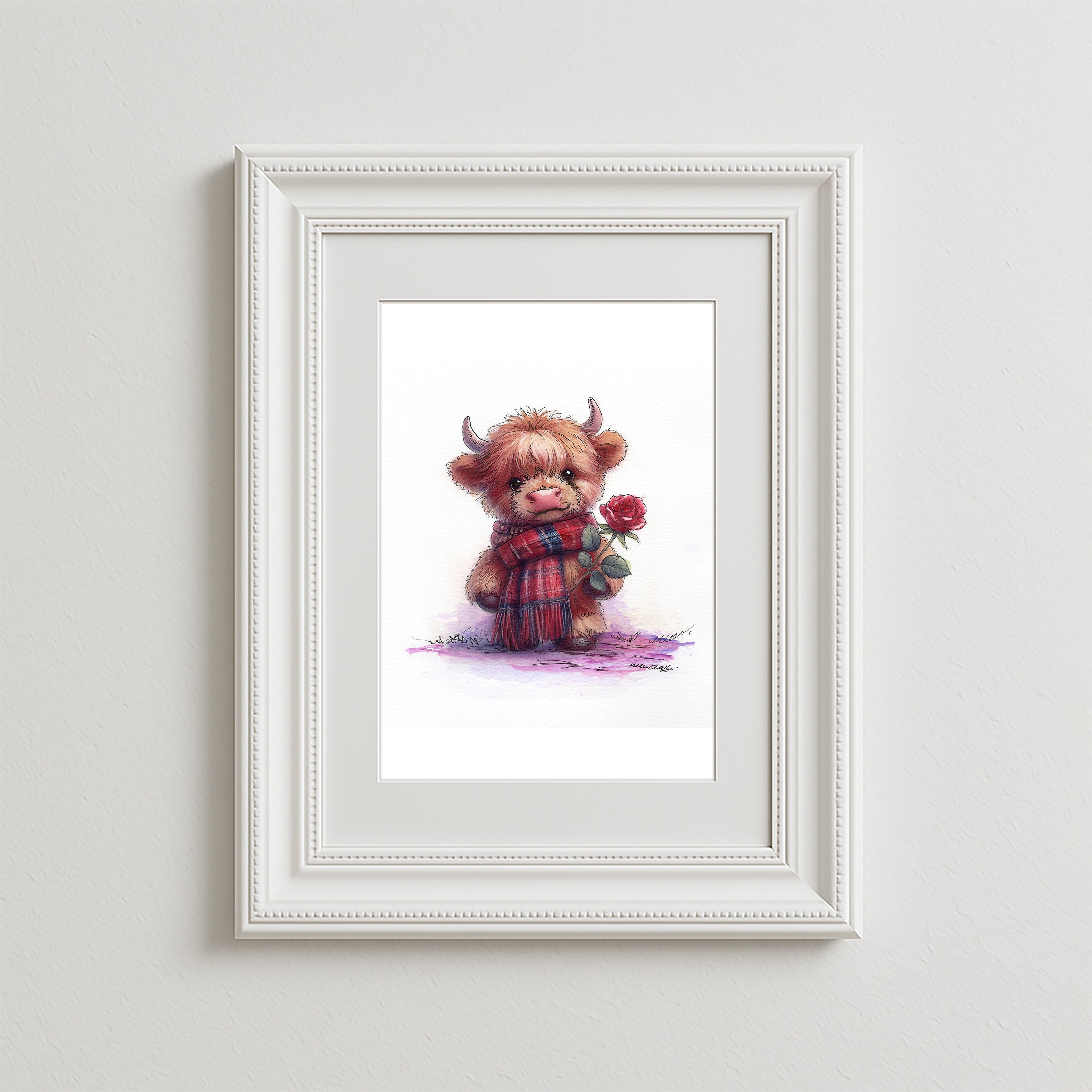 Tartan Rose Art Print