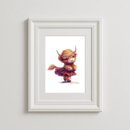Tartan Twirl Art Print