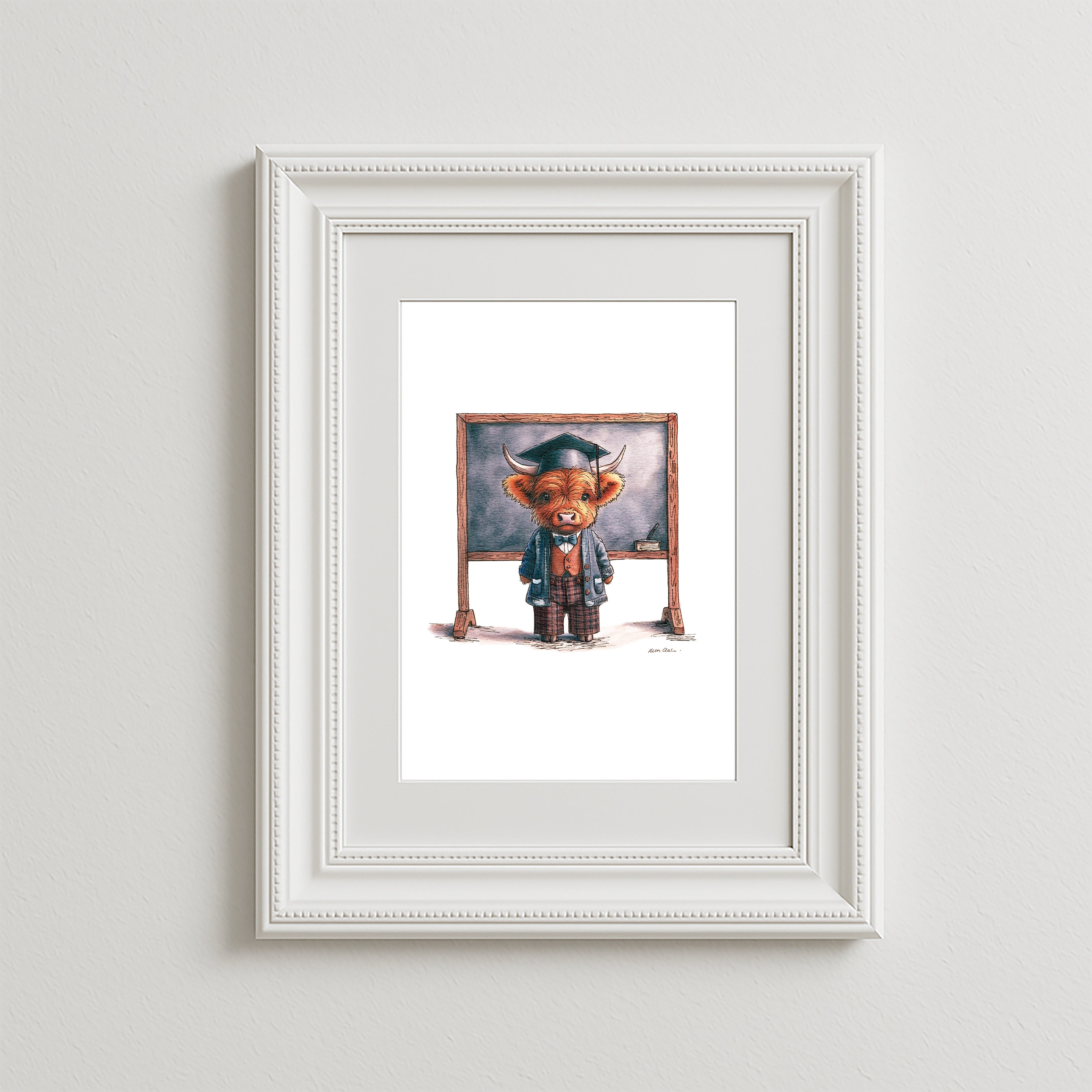 Teacher Moo Art Print