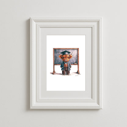 Teacher Moo Art Print