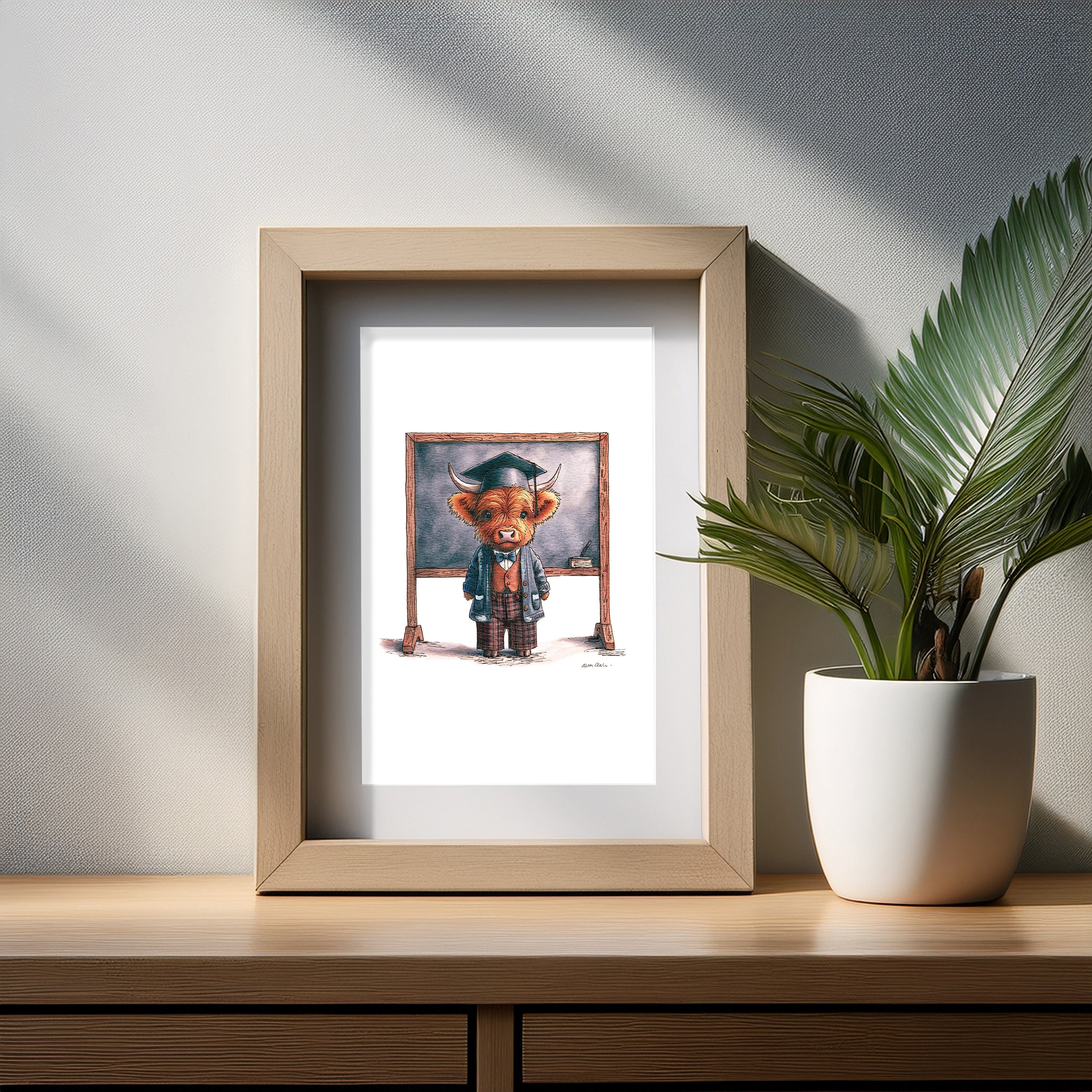 Teacher Moo Art Print