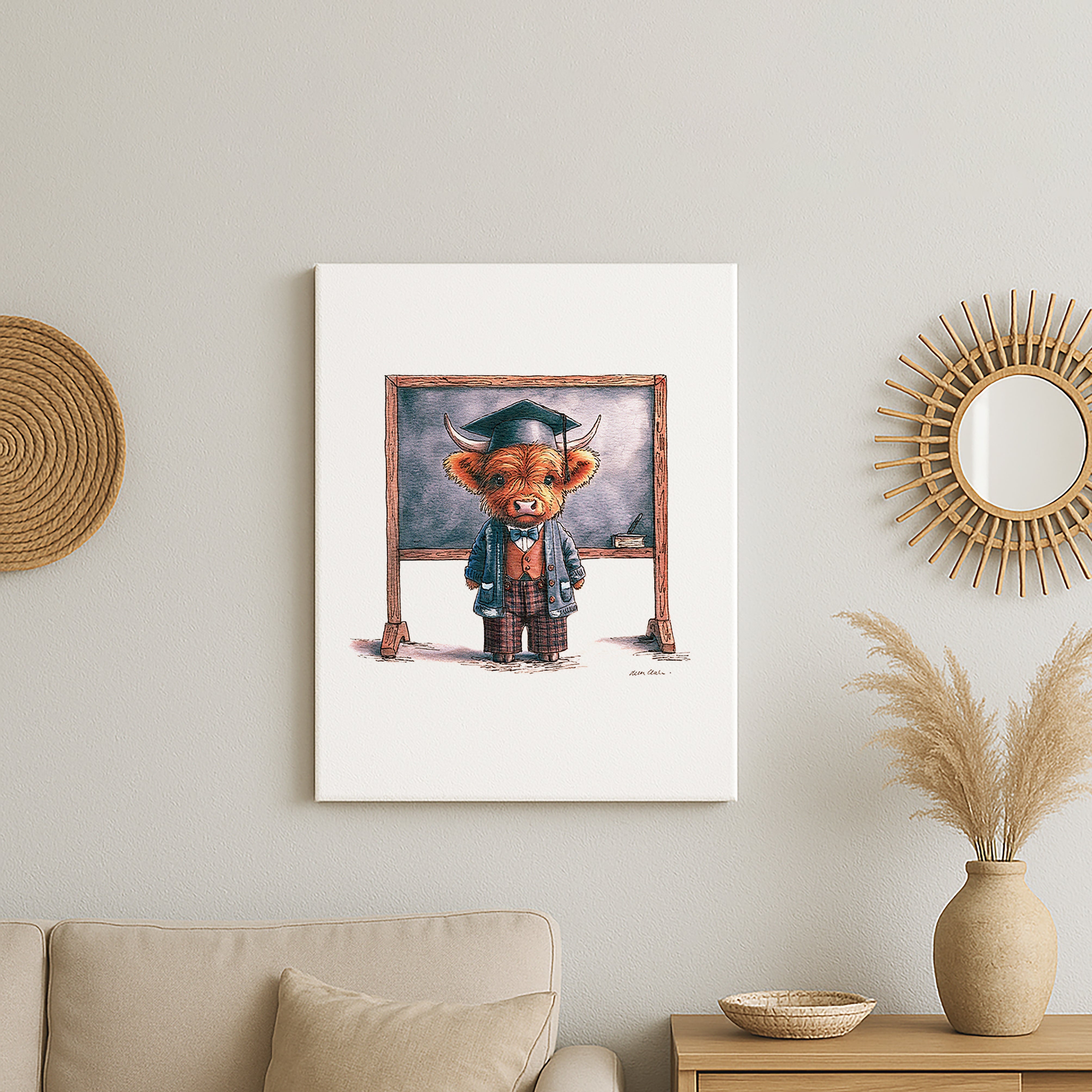 Teacher Moo Canvas