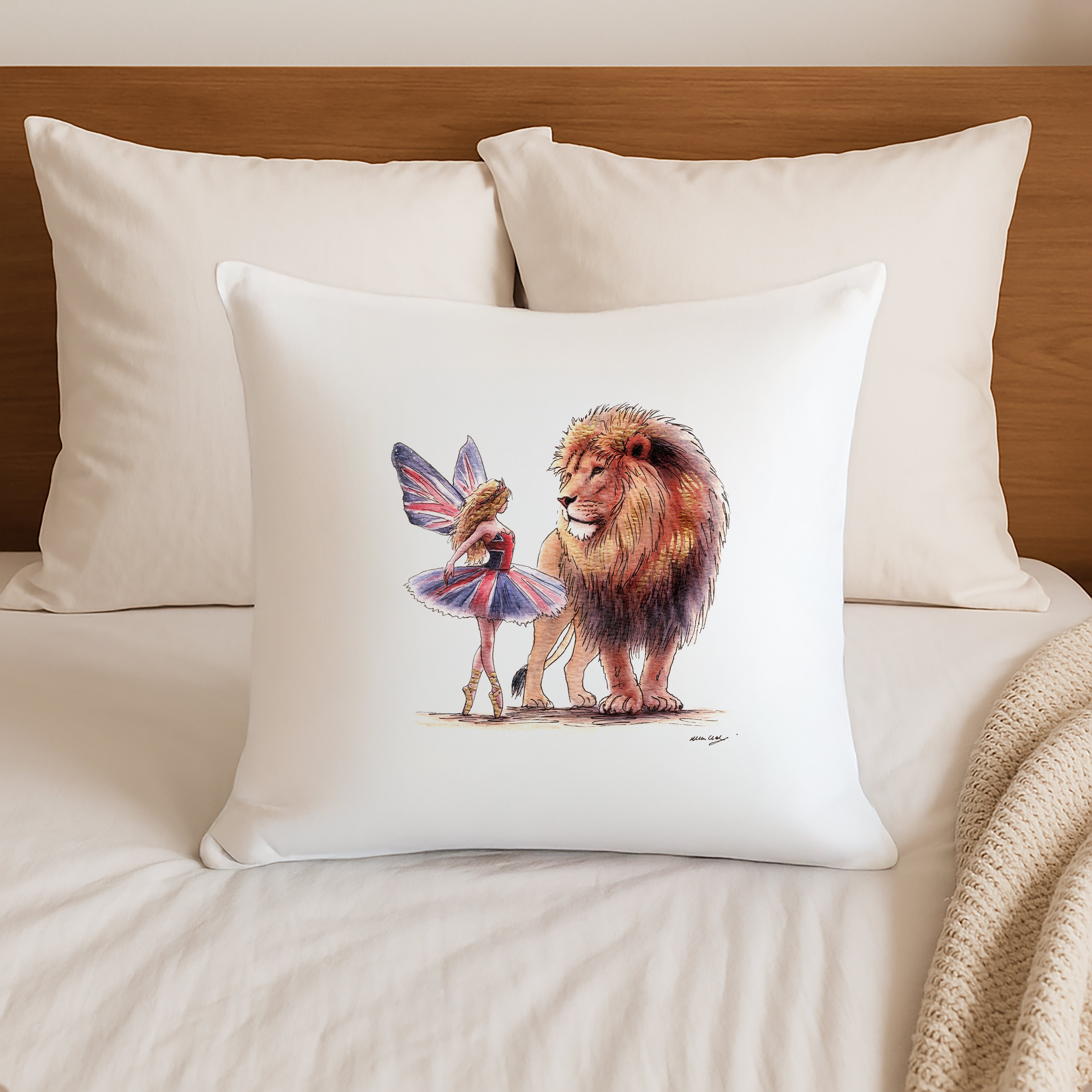 The Lionheart's Guardian Cushion