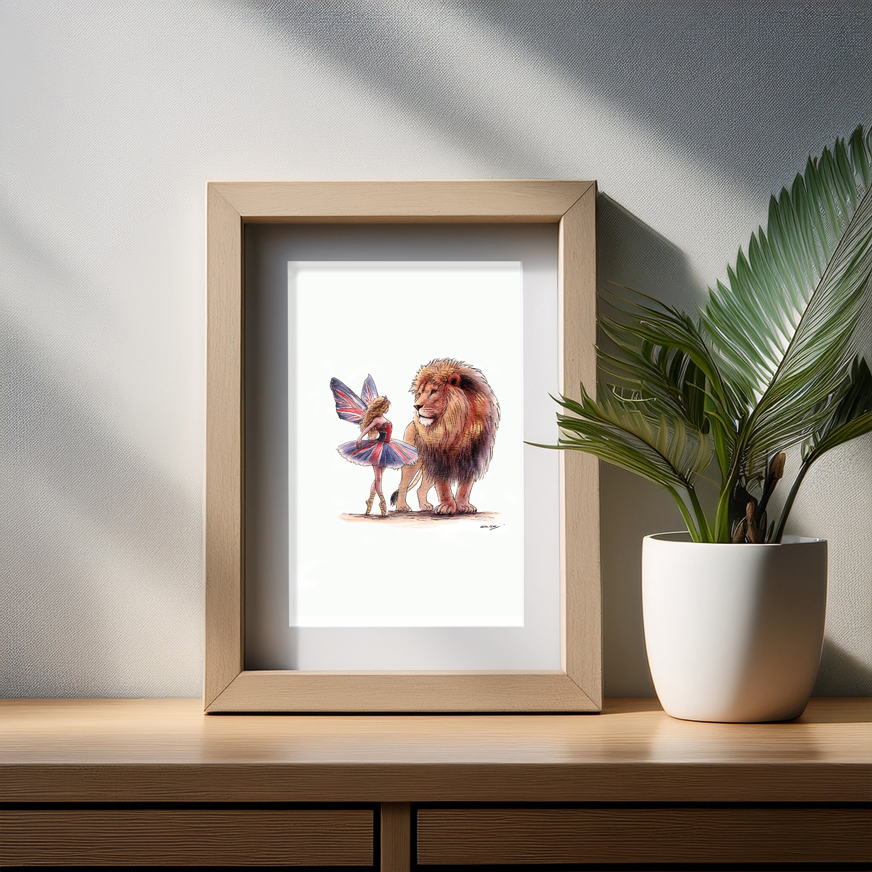 The Lionheart's Guardian Art Print