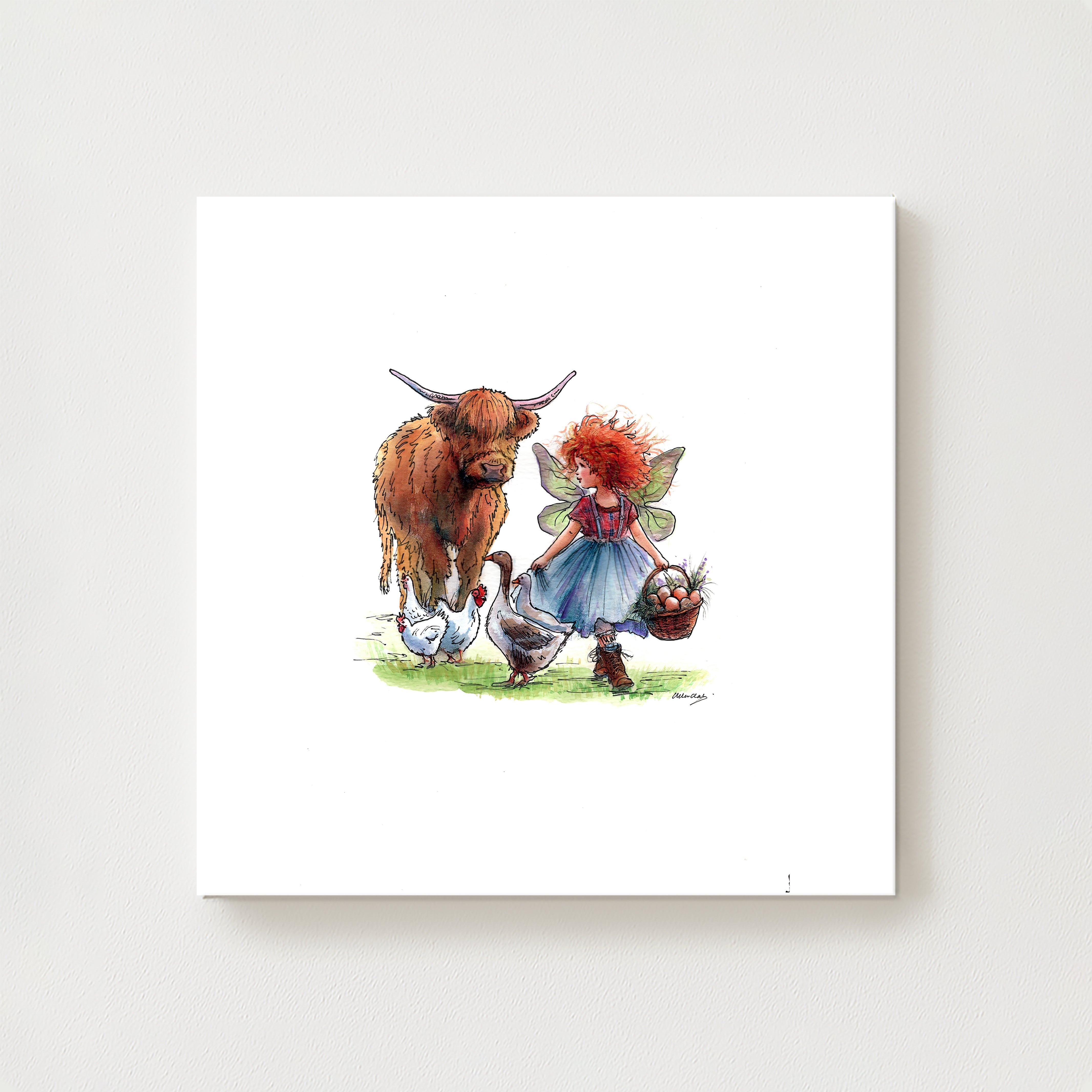 The Little Egg Gatherer Canvas