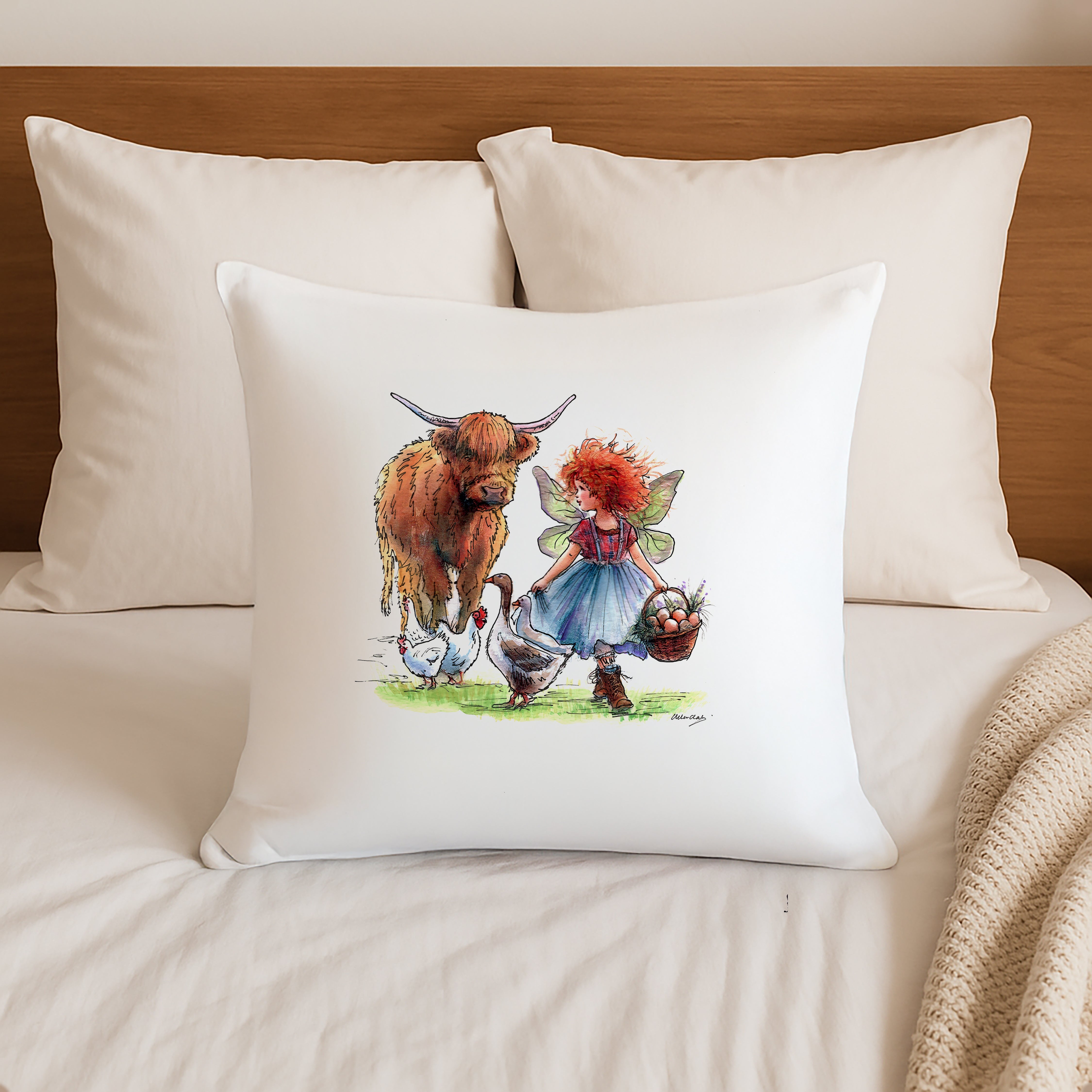 The Little Egg Gatherer Cushion