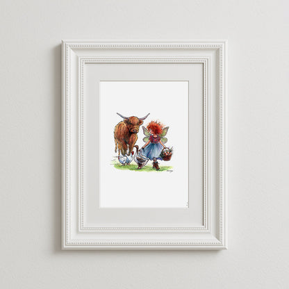The Little Egg Gatherer Art Print